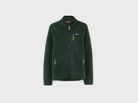 Men's Retro Pile Fleece Jacket  (252 / M / GREEN) Daily Wear Jacket