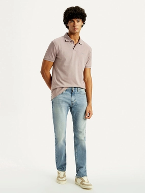 Men's Tinted 505 Light Indigo Straight Fit Mid Rise Jeans Basic Style
