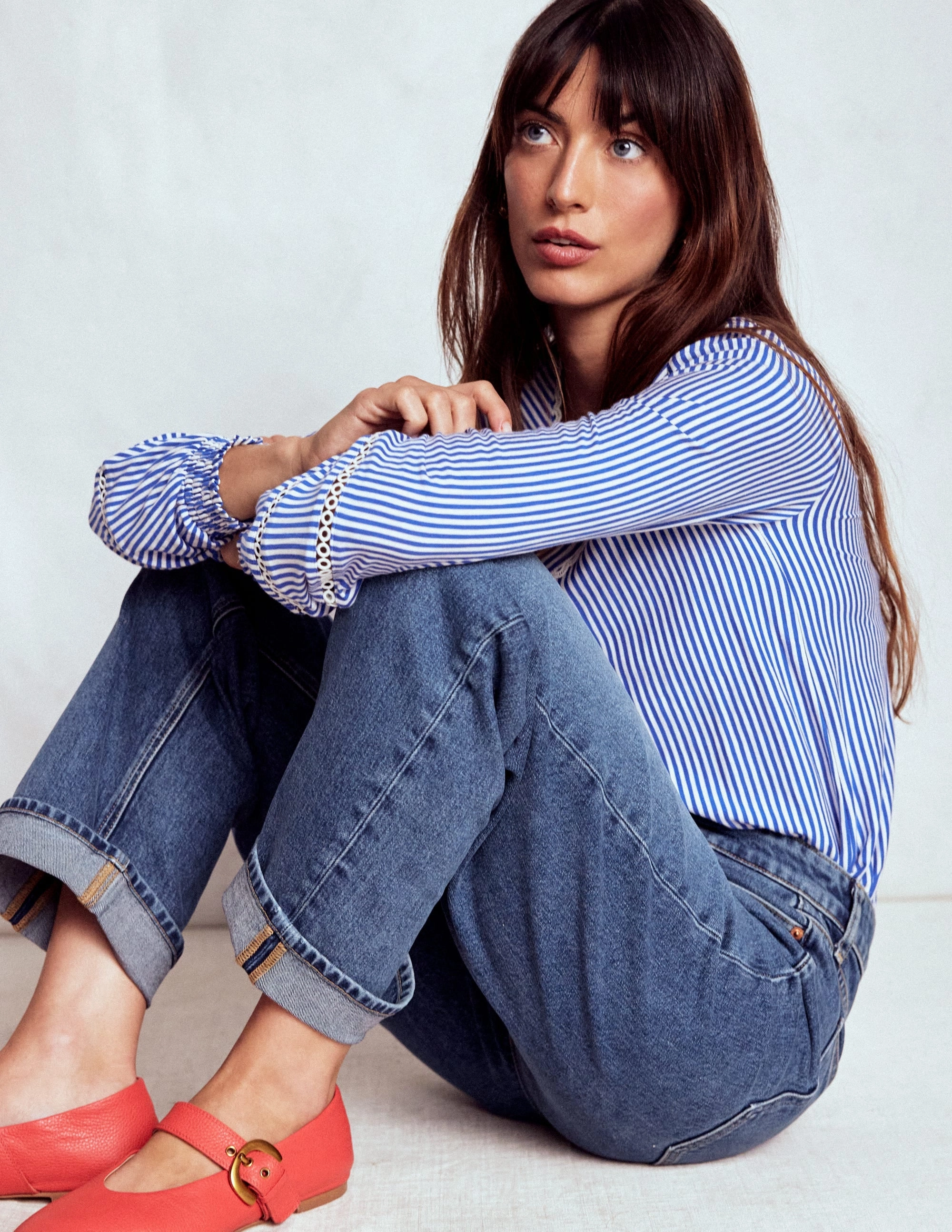 Mid Rise Stretch Jeans-Mid Vintage Easy Movement Stretch waistband