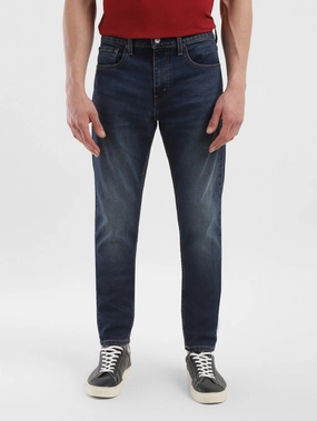 Men's 512 Navy Blue Slim Tapered Fit Mid Rise Jeans Smart Casual Athlete Fit