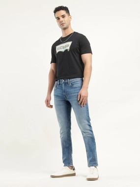 Classic Beach Day Travel Outfit Effortless Clothing Men's 512 Indigo Slim Tapered Fit Mid Rise Jeans