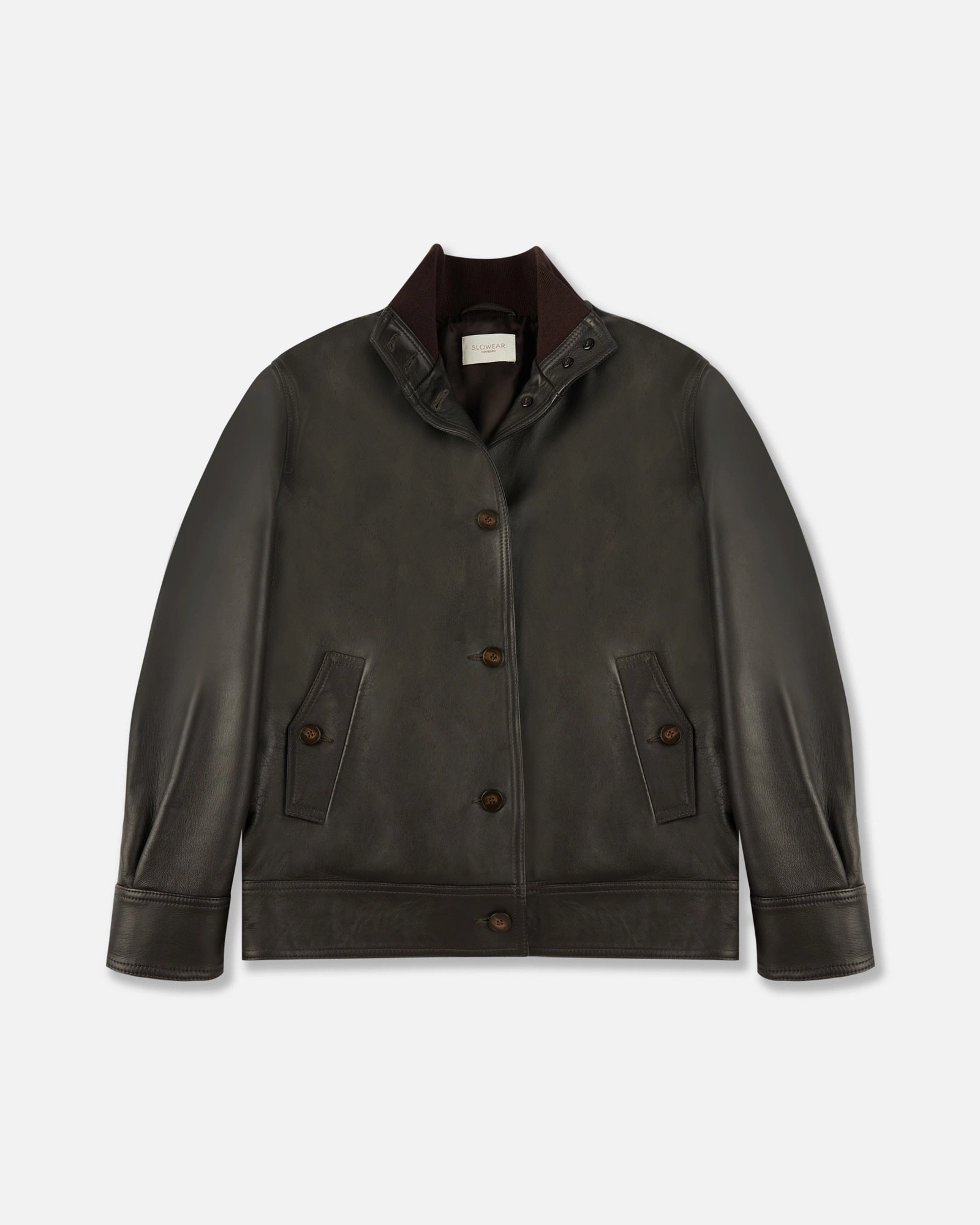 Comfortable lining Lambskin nappa leather regular fit bomber jacket