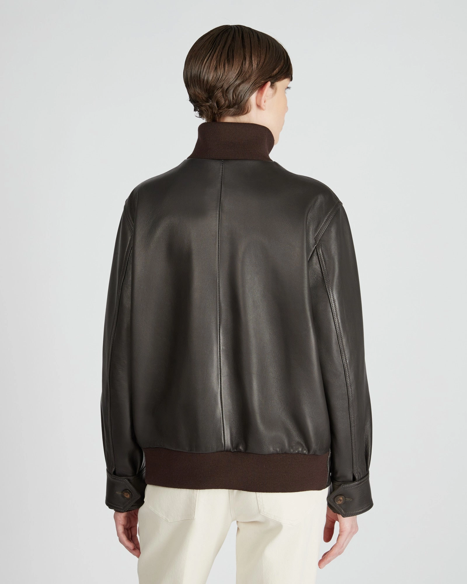 Lambskin nappa leather regular fit bomber jacket Casual Trend