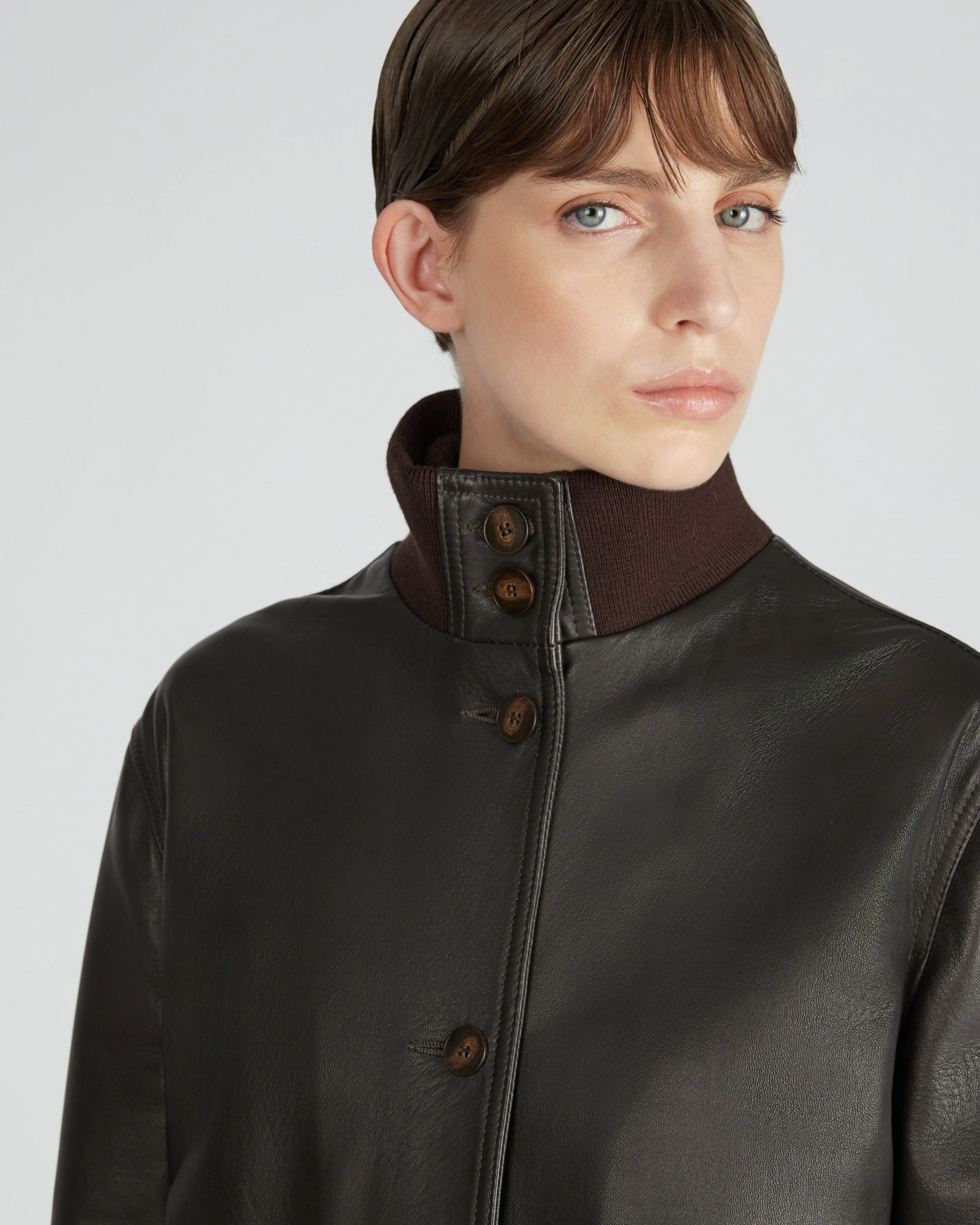Climate Adaptive Design Lambskin nappa leather regular fit bomber jacket