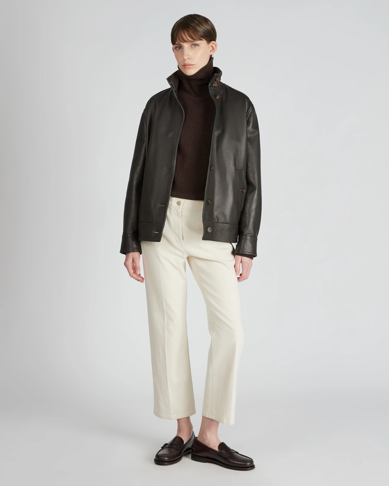 Hard Cover Stretch Enhanced Mobility Zones Lambskin nappa leather regular fit bomber jacket