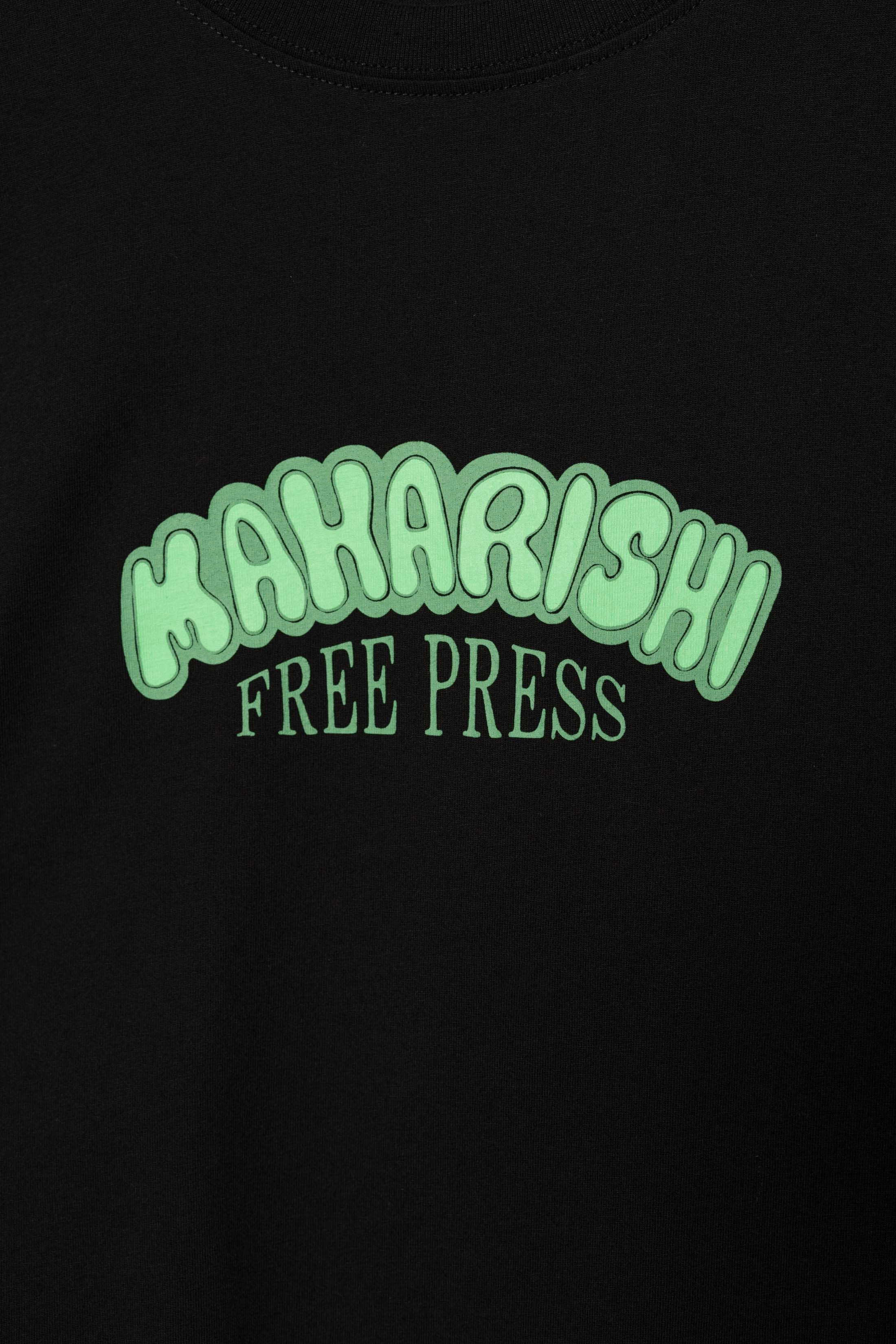 Printed T-shirt CrossBackDesign 2204 Grunt Free Press S/S T-Shirt Black