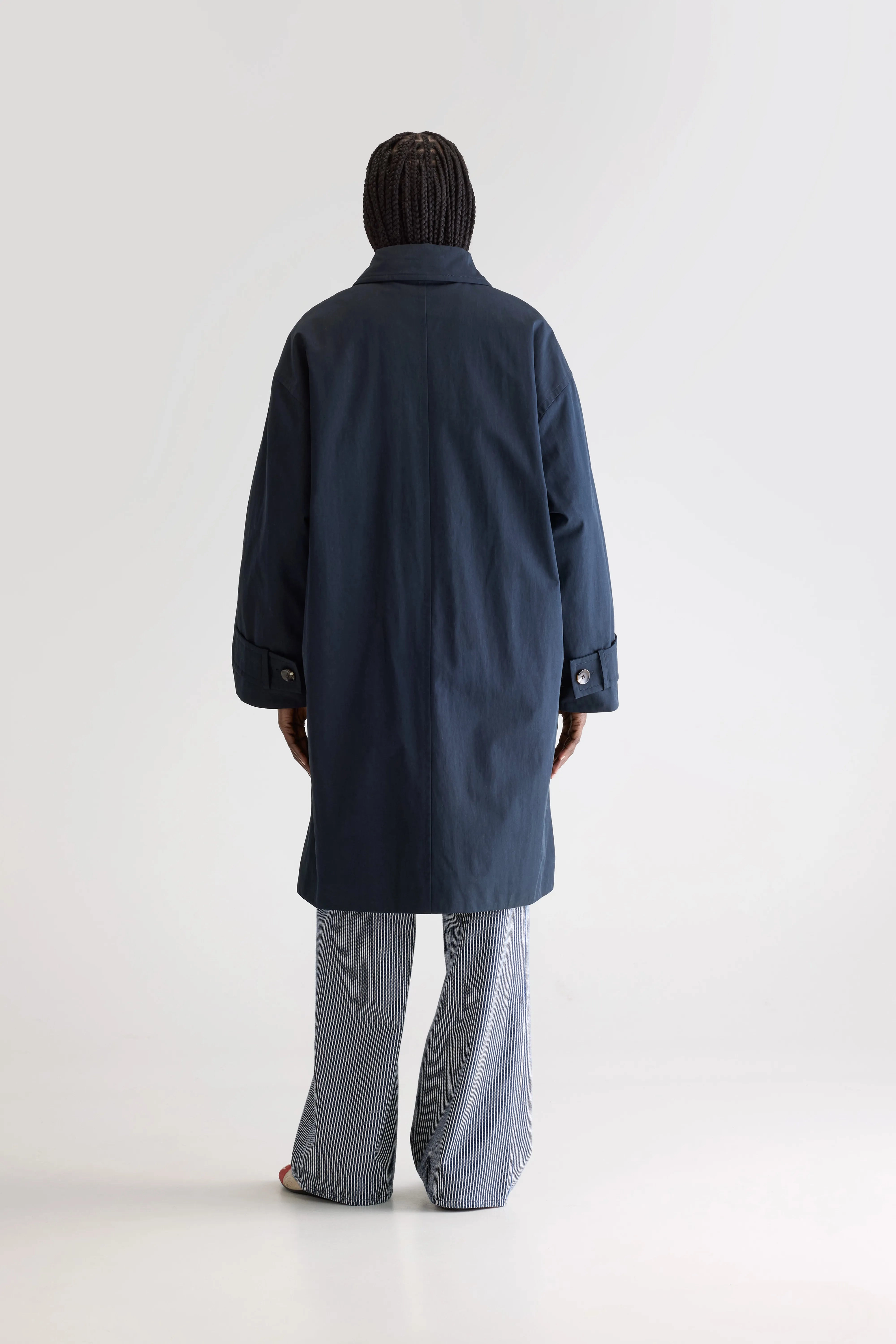 Hestia trenchcoat (252 / W / NAVY) FullLengthZip Flexible Elbow Patches