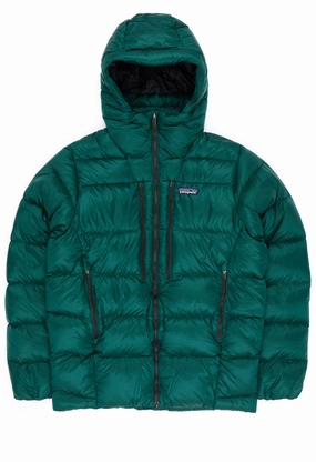 Patagonia Men's Fitz Roy Down Hoody - Cascade Green Odor control Hypoallergenic Textile