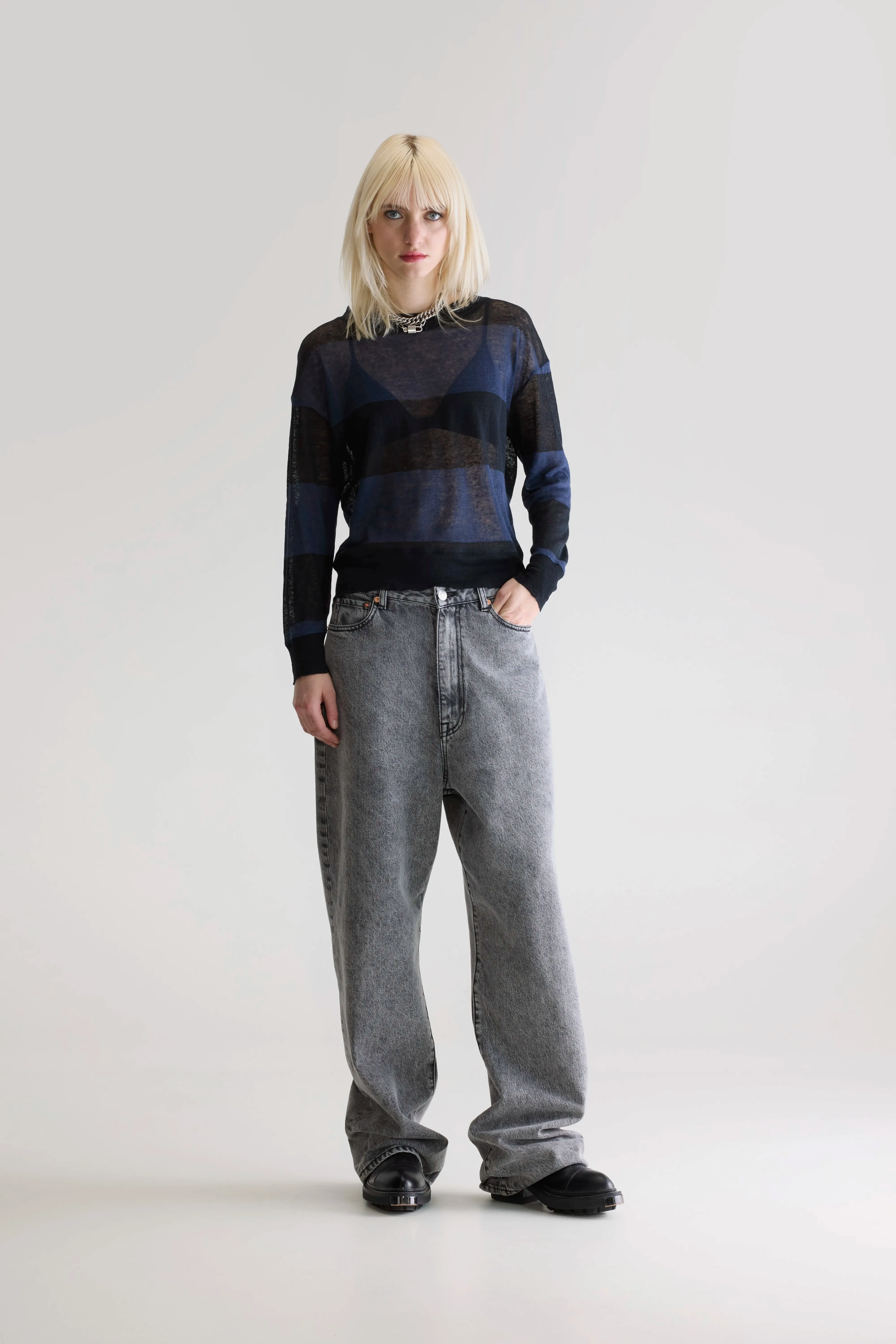 Senia relaxed t-shirt (252 / W / STRIPE B) summer look