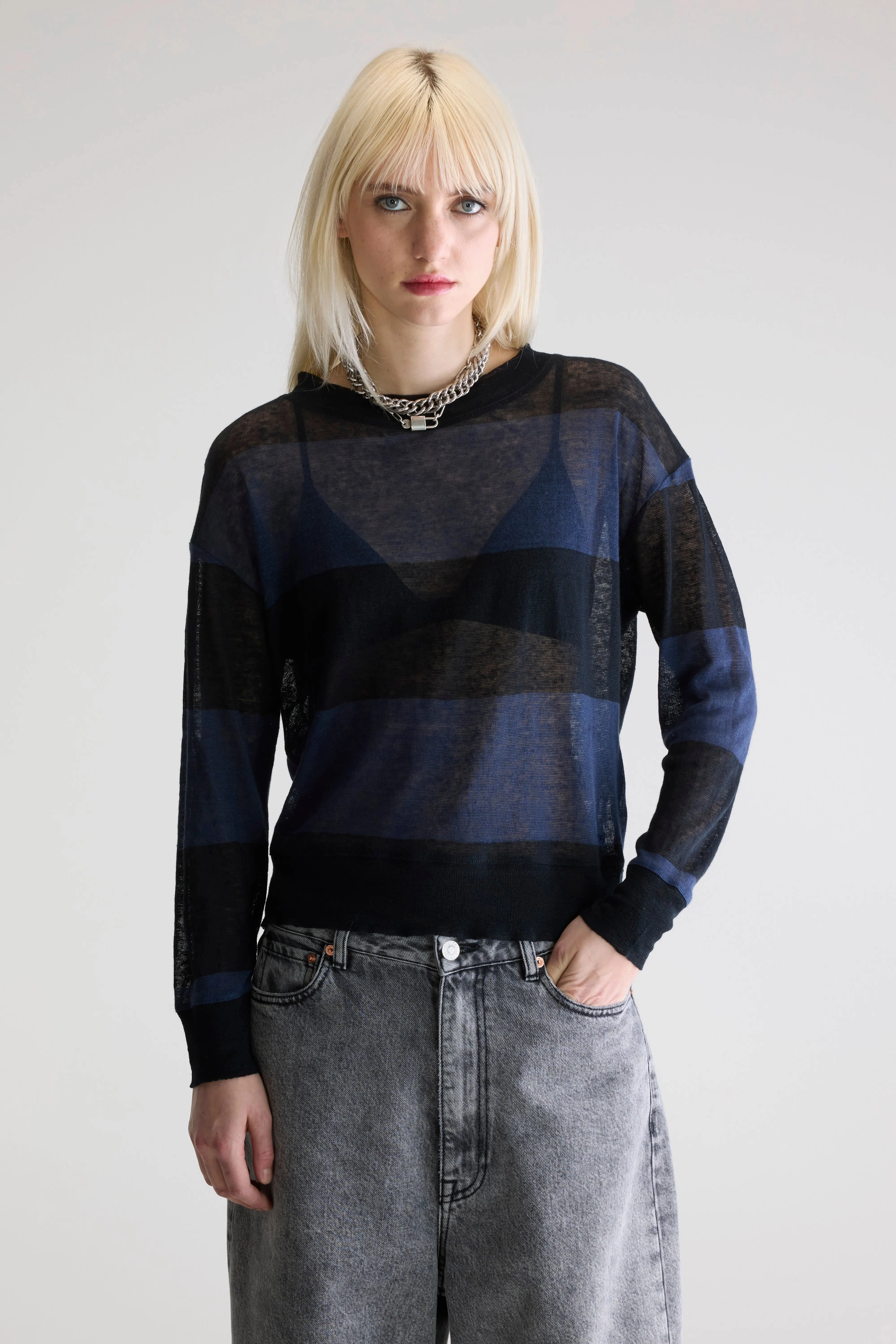HoodedVersion Senia relaxed t-shirt (252 / W / STRIPE B)