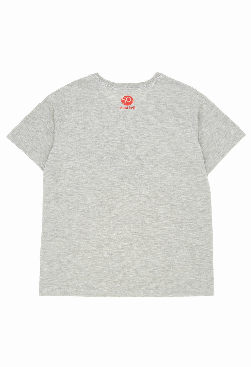 Distressed Hem Finish Montbell 50th Anniversary Women's Wickron Classic M Mark Short Sleeve T-Shirt - L.Gray
