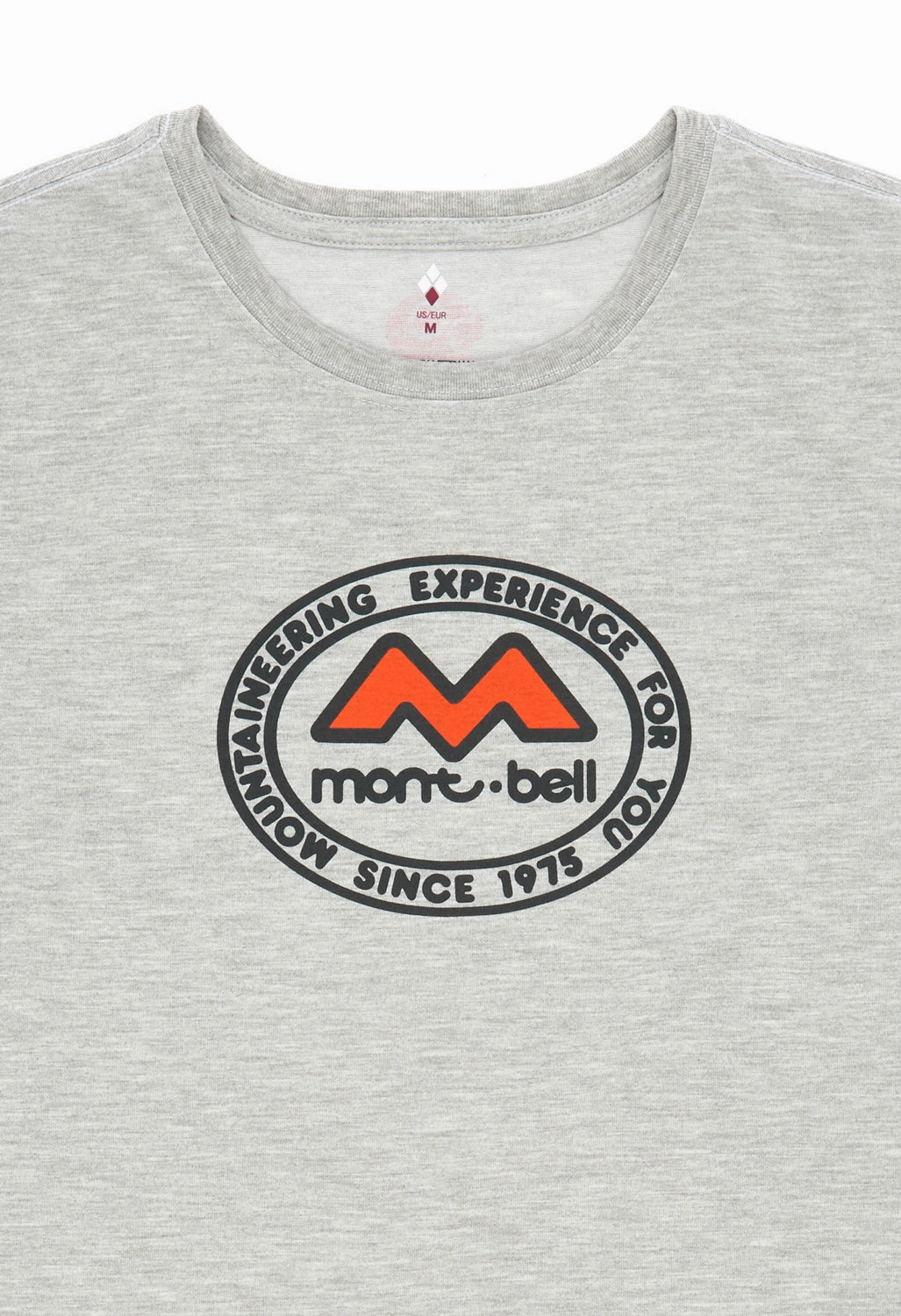 Smooth Flatlock Stitching Soft Touch Fabric Montbell 50th Anniversary Women's Wickron Classic M Mark Short Sleeve T-Shirt - L.Gray