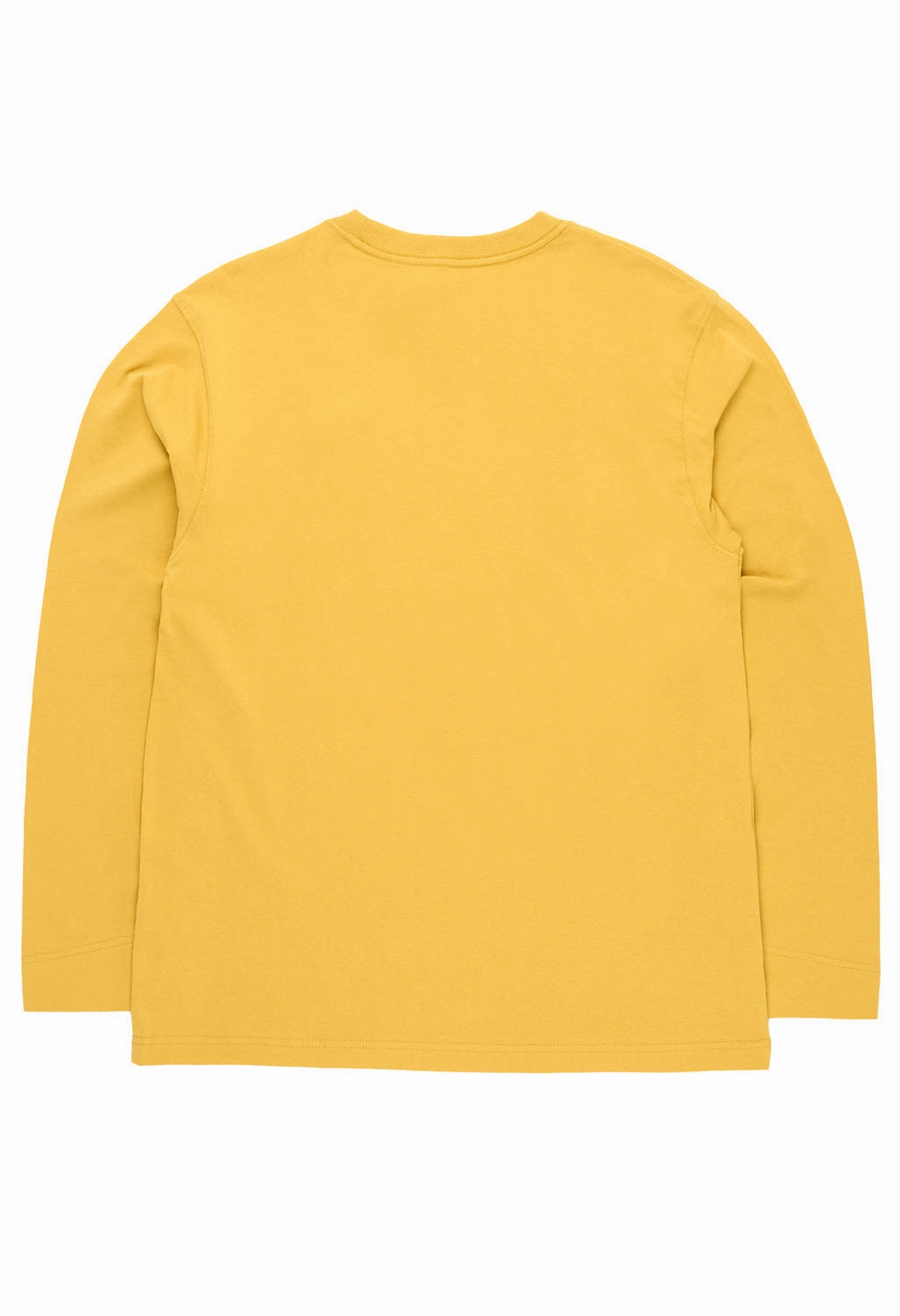 Montbell Men's Pear Skin Cotton Long Sleeve T-Shirt - Yellow Relaxed Look Flexible Neckline