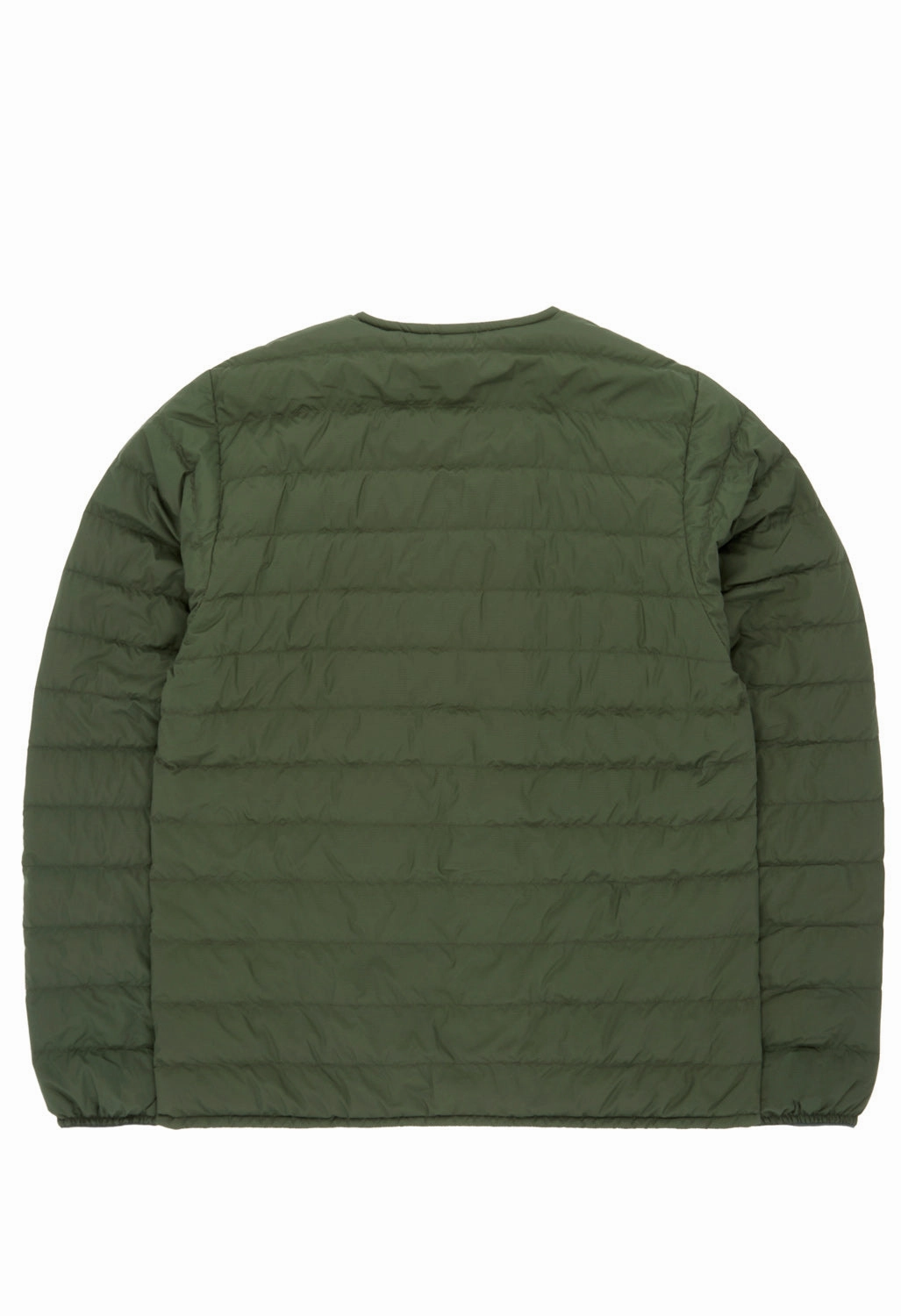 Montbell Men's Superior Down Round Neck Jacket - Dark Green Cross Ventilation Panels