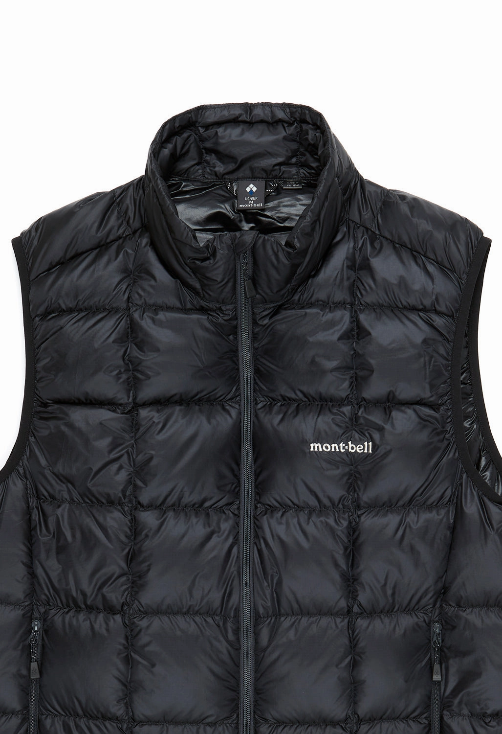 Montbell Men's Superior Down Vest - Black Hypoallergenic Fiber Filling Windbreaker Style