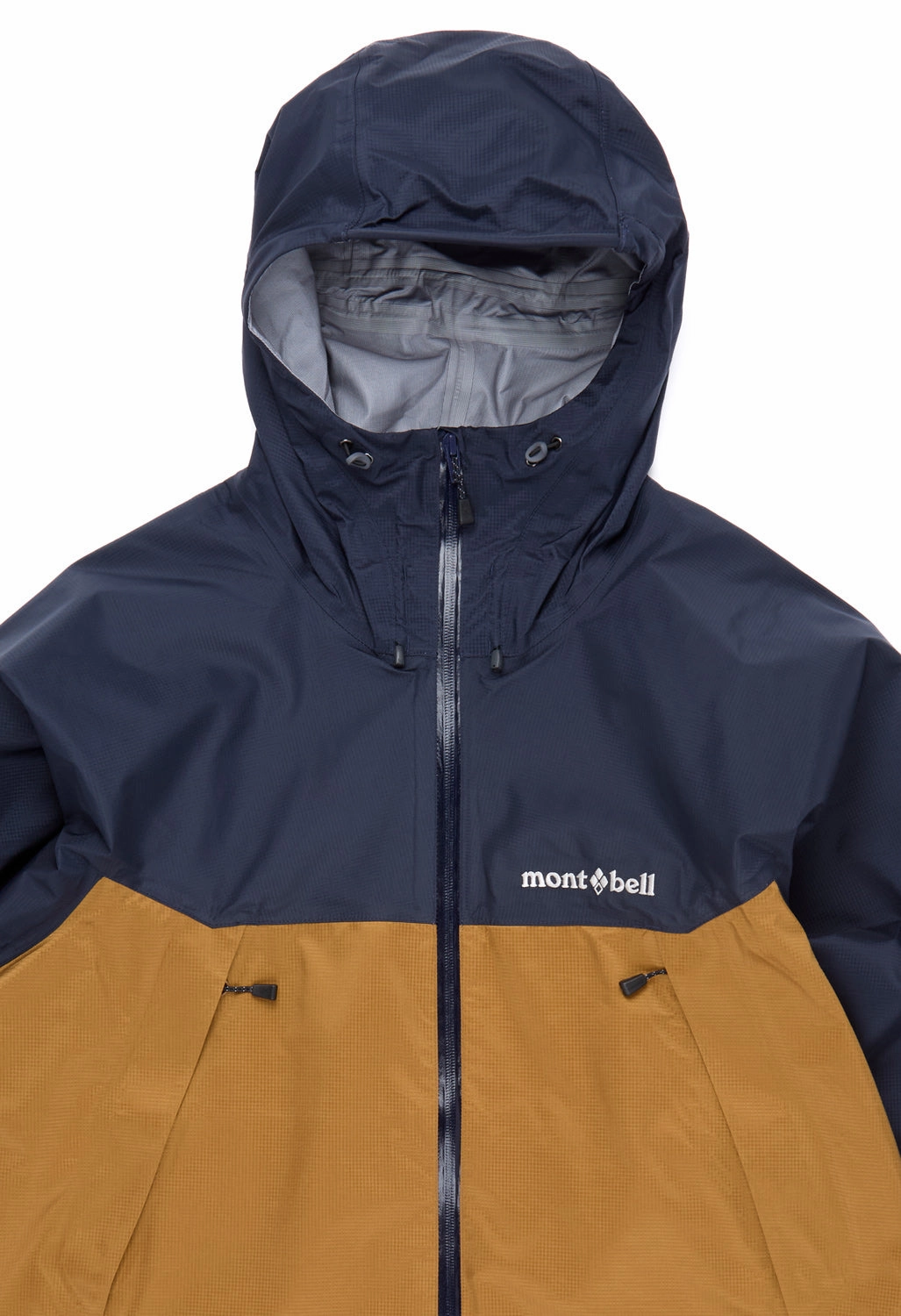 Montbell Men's Thunder Pass Jacket - Graphite / Ochre Windproof Material