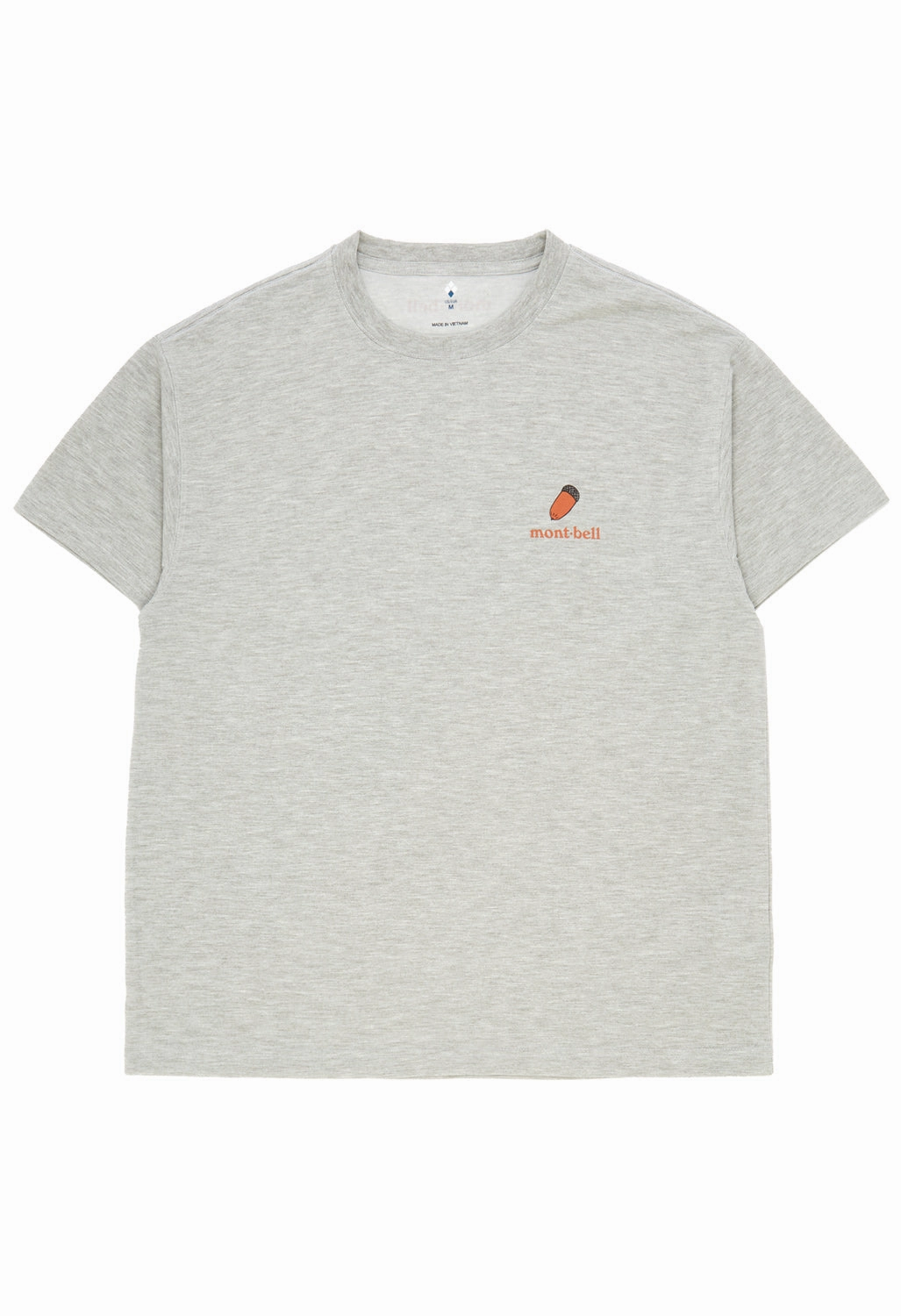 Montbell Men's Wickron Acorns T-Shirt - Light Grey Sporty Layers Light Style
