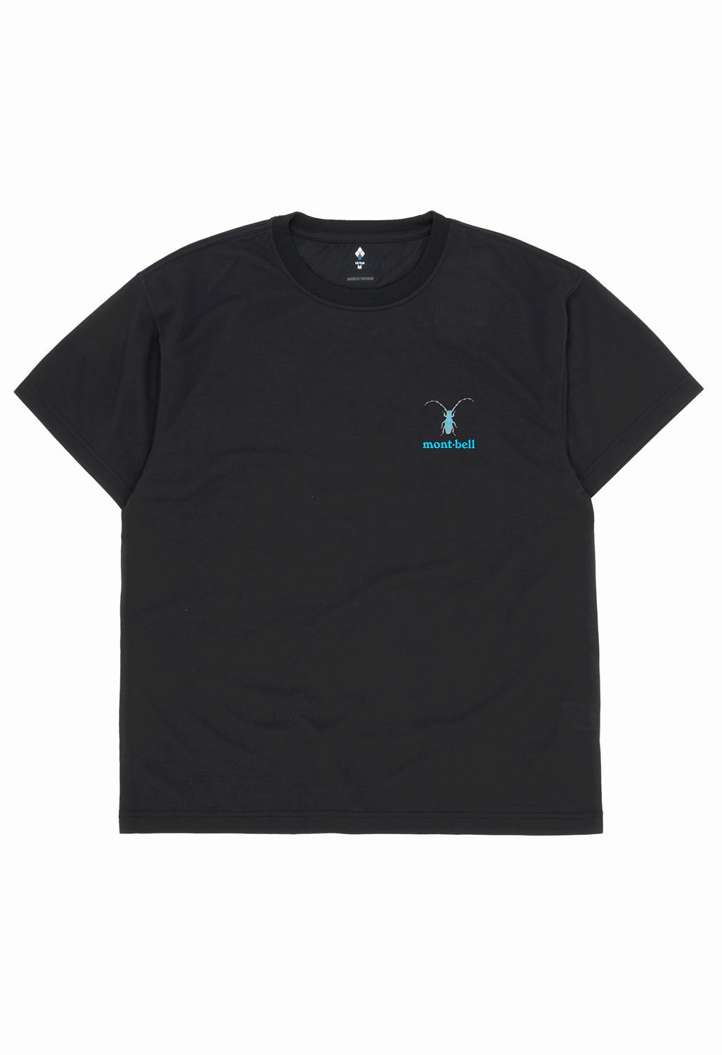 Montbell Men's Wickron Beetles T-Shirt - Black VintageWashEffect
