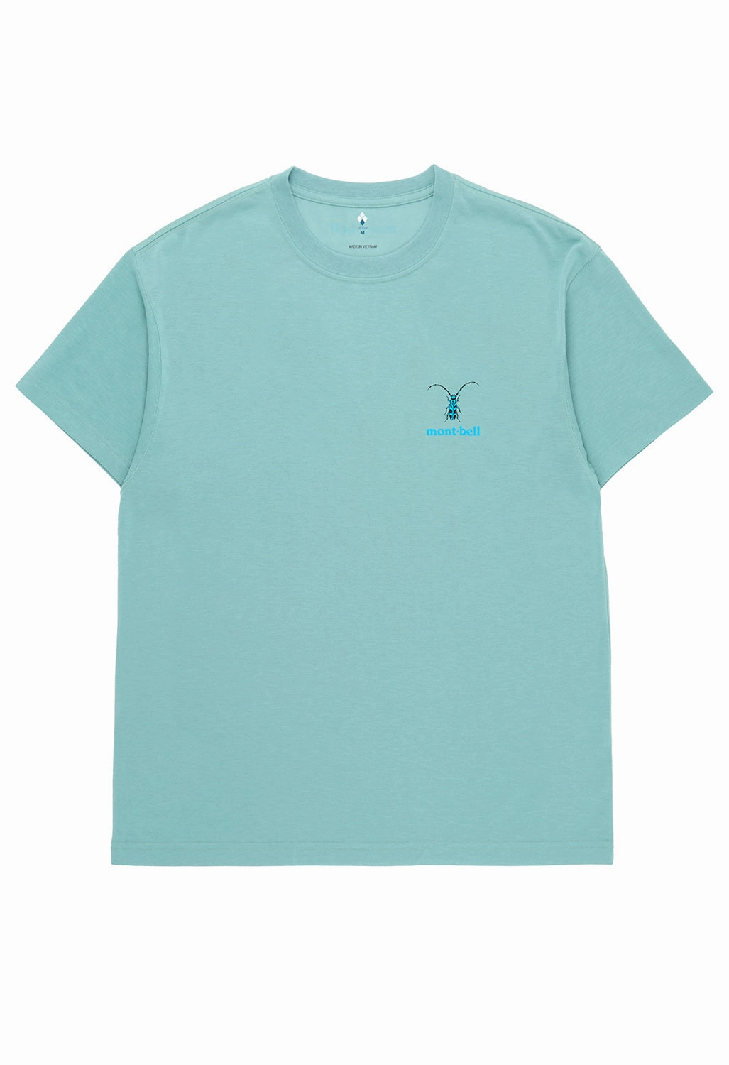 Montbell Men's Wickron Beetles T-Shirt - Light Blue easygoing look Popular