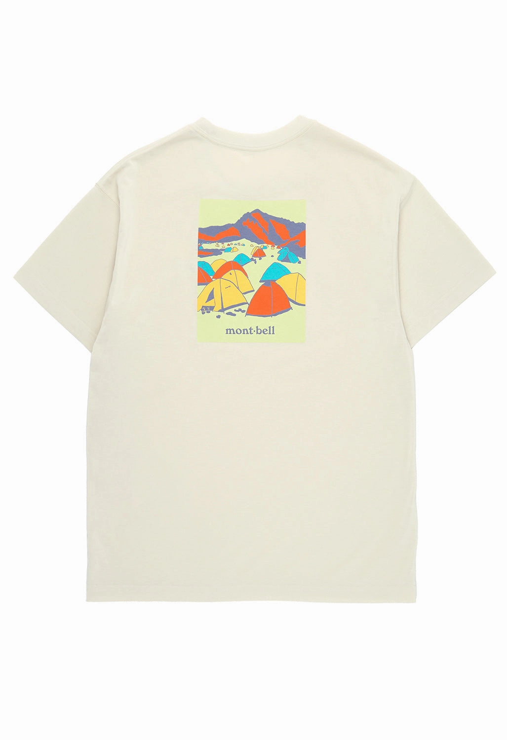 Lightweight Wear Comfortable and Chic Montbell Men's Wickron Mountain Camping T-Shirt - Ivory