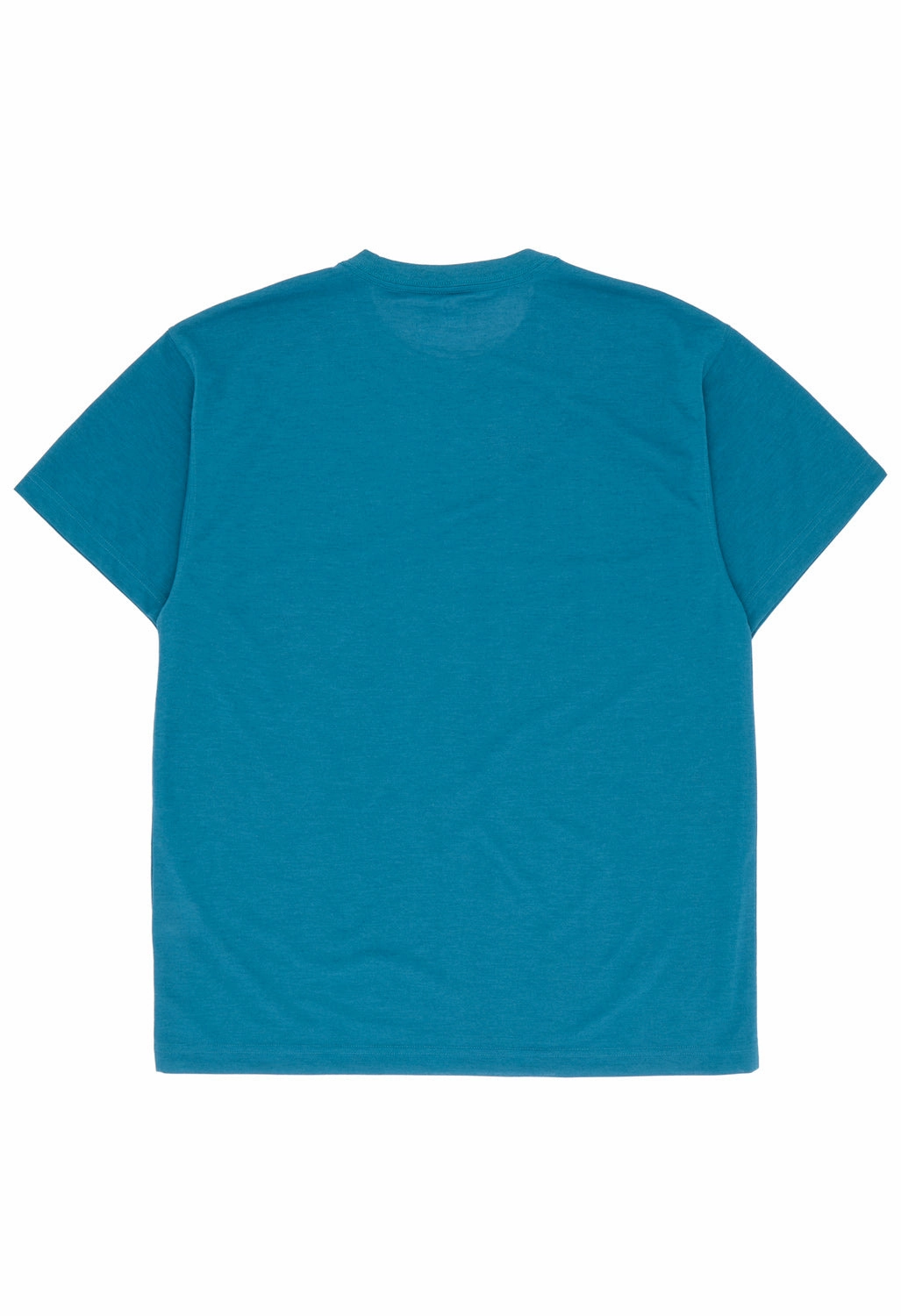 Montbell Men's Wickron Mountain Scenes T-Shirt - Blue Green Stretchable Breathable Performance Wear