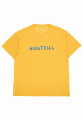 Montbell Men's Wickron Rock Logo T-Shirt - Yellow Effortless Comfort Wear