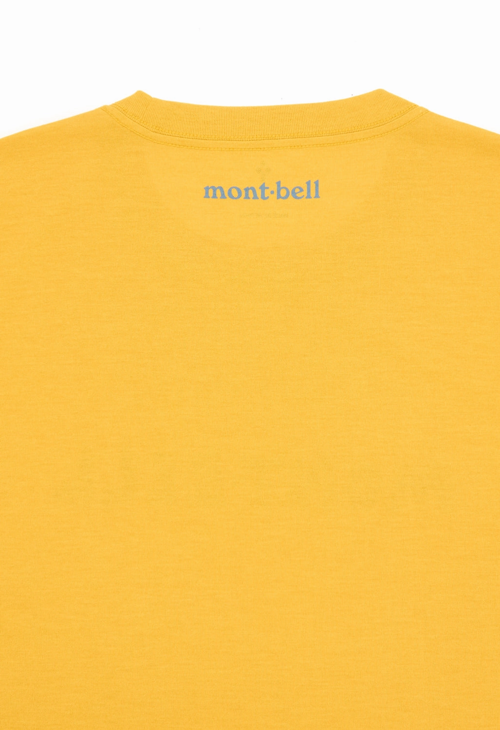 Montbell Men's Wickron Rock Logo T-Shirt - Yellow Collared formality certified
