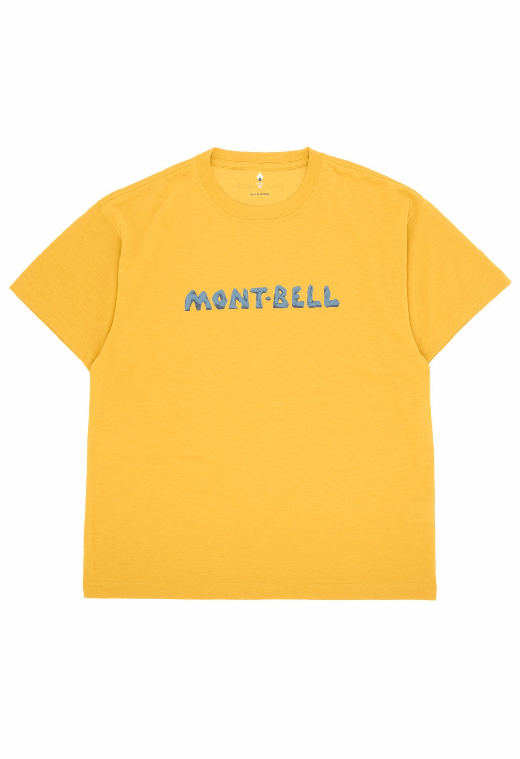 Lightweight Style Anti-bacterial Montbell Men's Wickron Rock Logo T-Shirt - Yellow