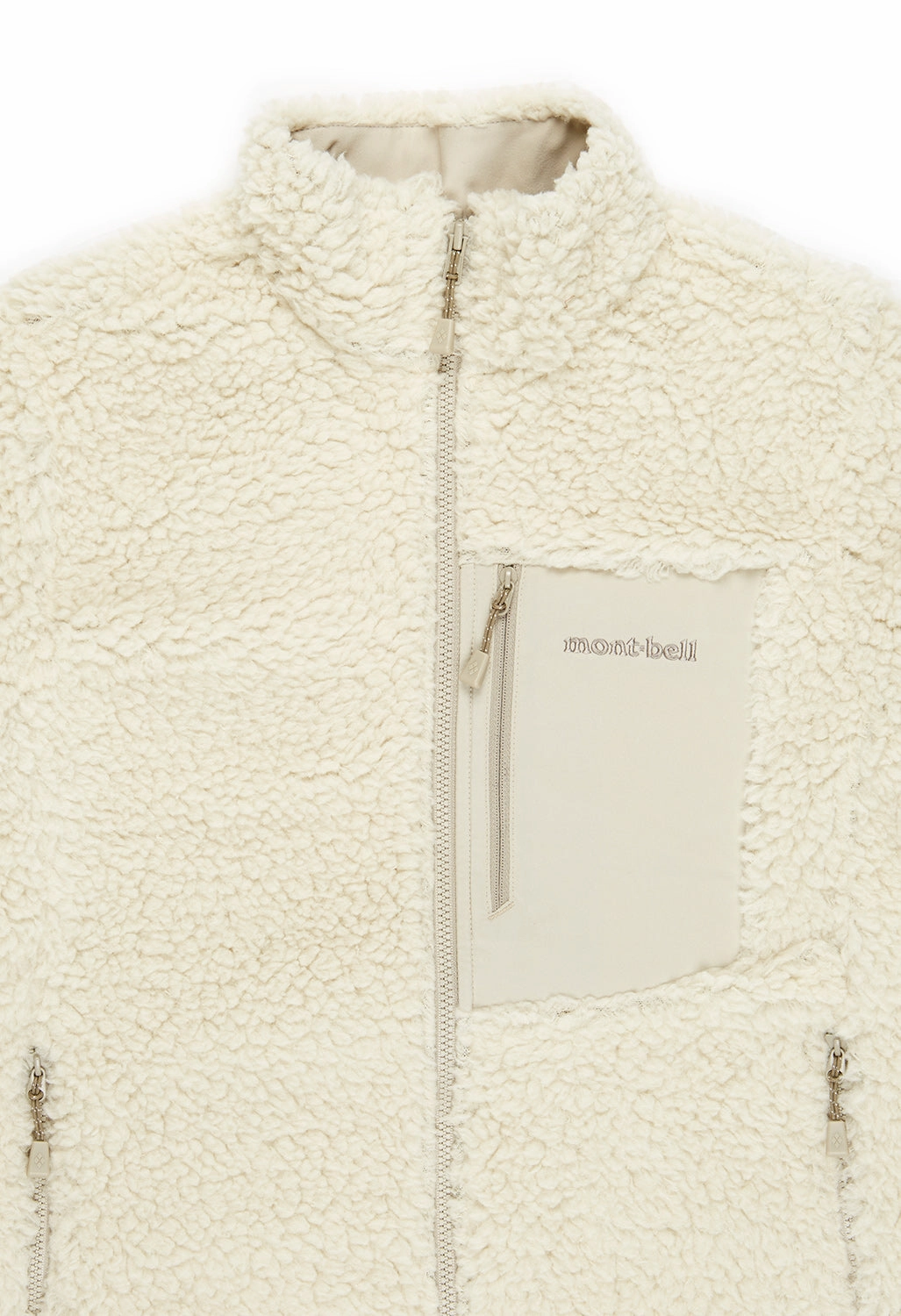 Reflective details AdjustableHood Montbell Women's Climaplus Shearling Jacket - Ivory