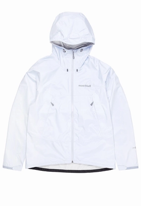 Montbell Women's Rain Hiker Jacket - Halogen Blue Temperature Regulating Lining FlexibleHoodDesign