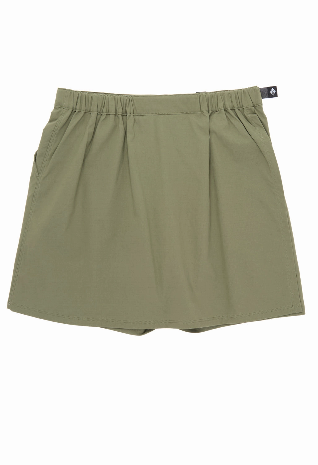 Compact Storage Feature UV protection layer Montbell Women's Stretch O.D. Wrap Shorts - Khaki