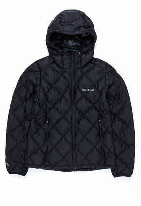 Water Resistant Fleece Backing Montbell Women's Superior Down Parka Jacket - Black