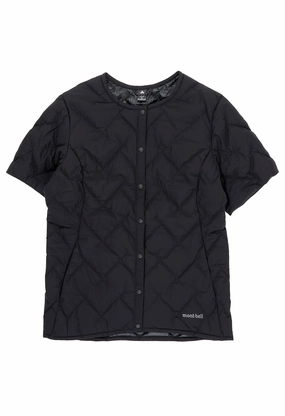 Montbell Women's Superior Down Round Neck T - Black Abrasion Resistant Edges
