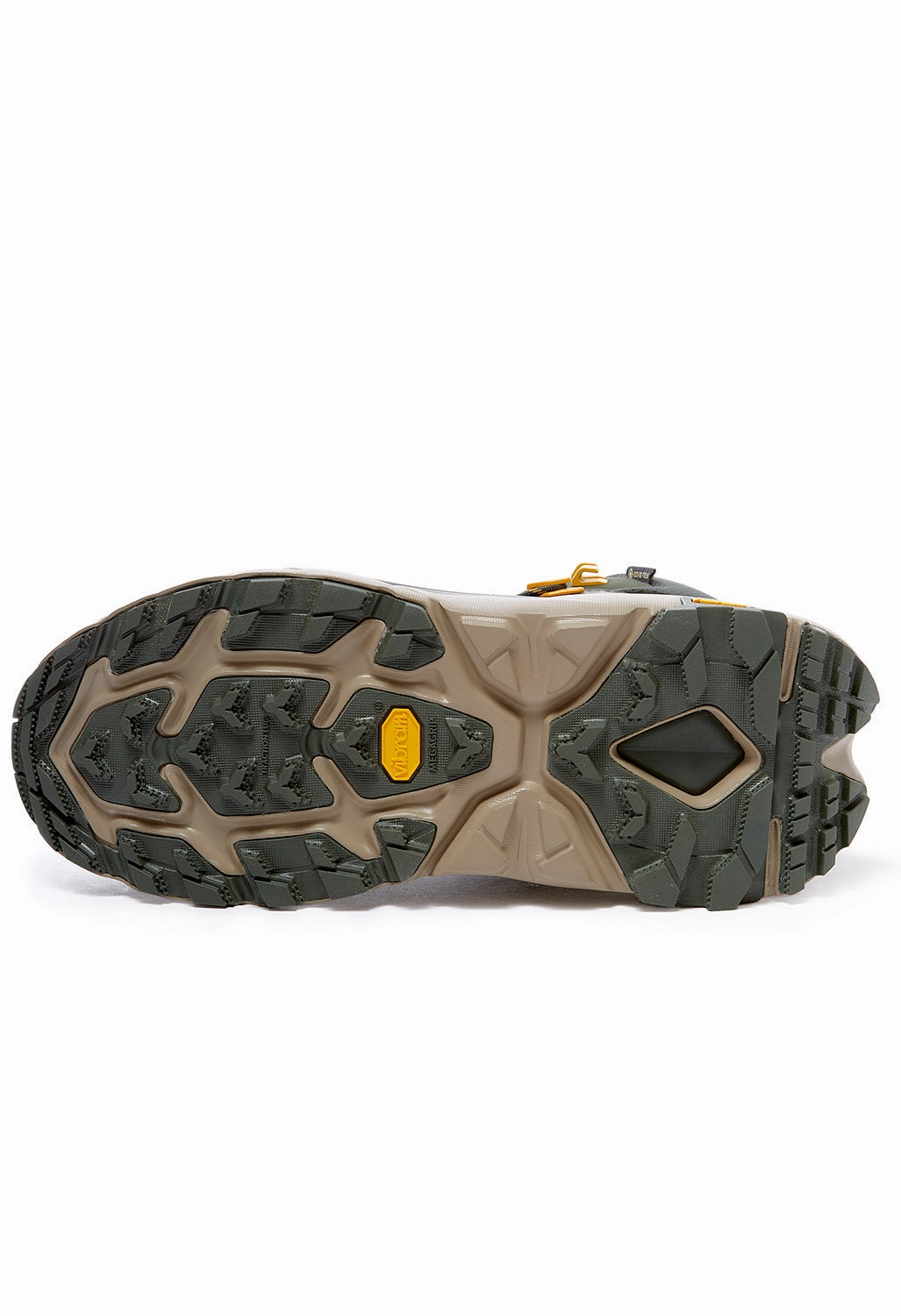 Hoka Kaha 2 GORE-TEX Men's Boots - Duffel Bag/Radiant Yellow Smooth Finish