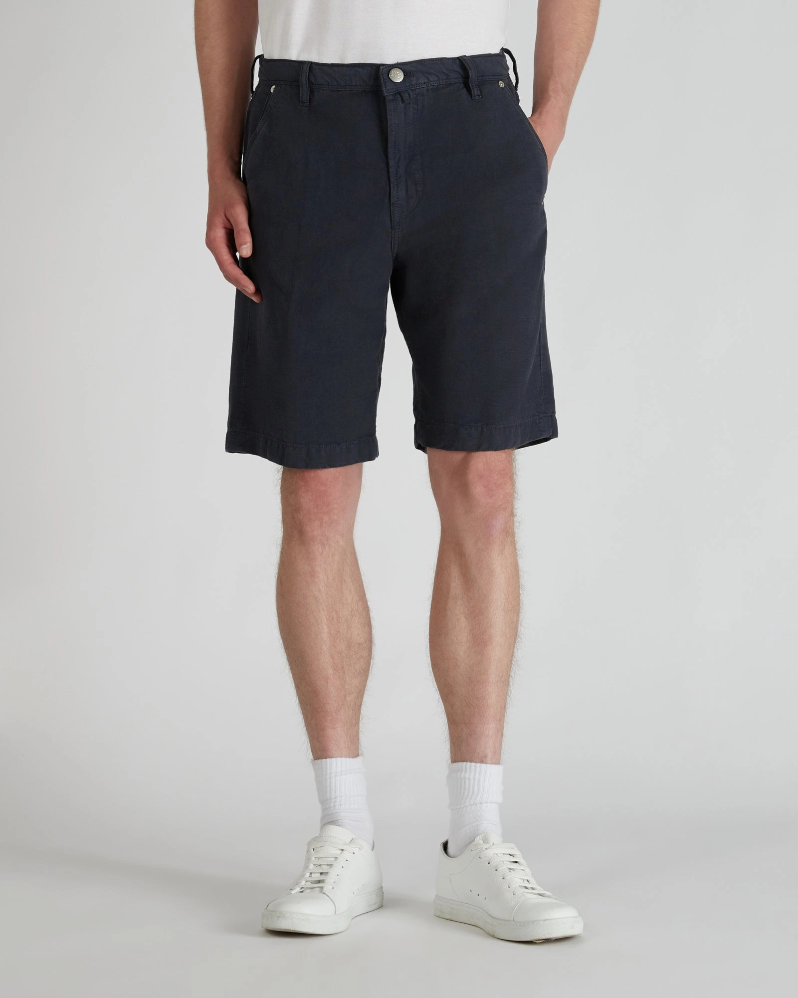 Bi Stretch Fabric Functional Comfort Wear Regular-fit bermudas in organic cotton and linen