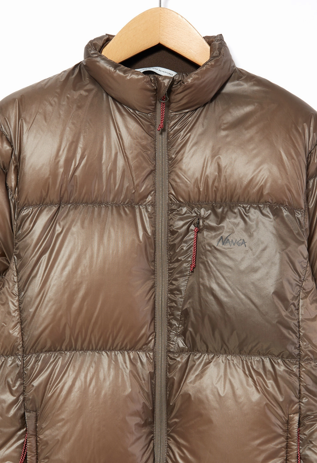 Nanga Men's Mountain Lodge Down Jacket - Mocha Minimalist Style Noise Reducing Hardware