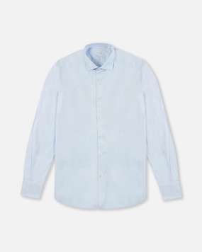Polished Finish Sleeveless Cut Slim-fit cotton shirt