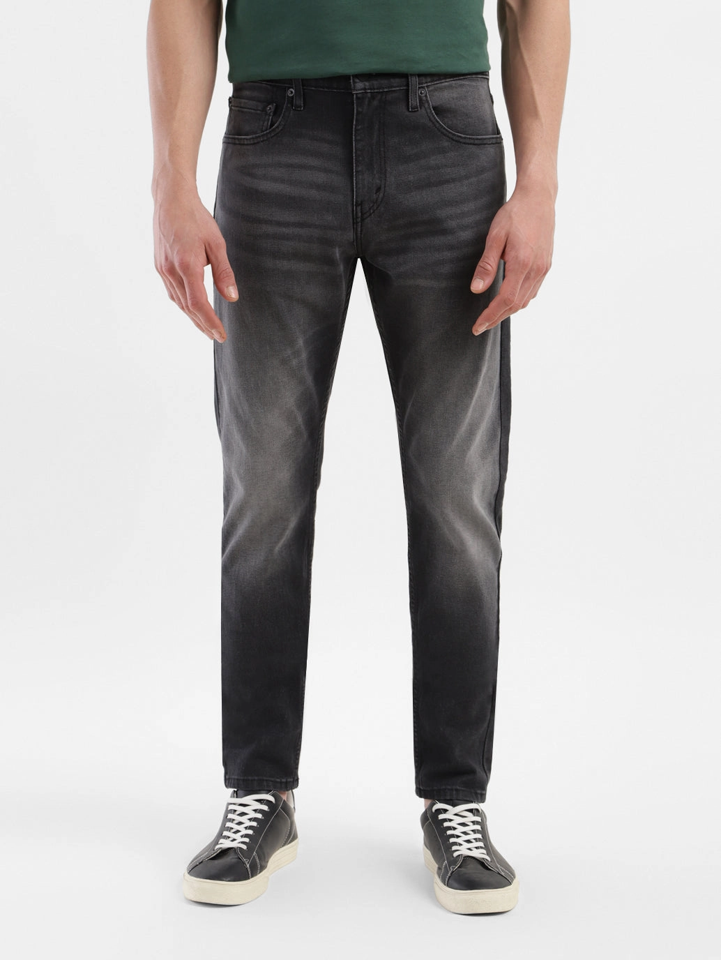 Men's 512 Grey Slim Tapered Fit Mid Rise Jeans Weekend Getaway Trend Setter Weighted Hemline