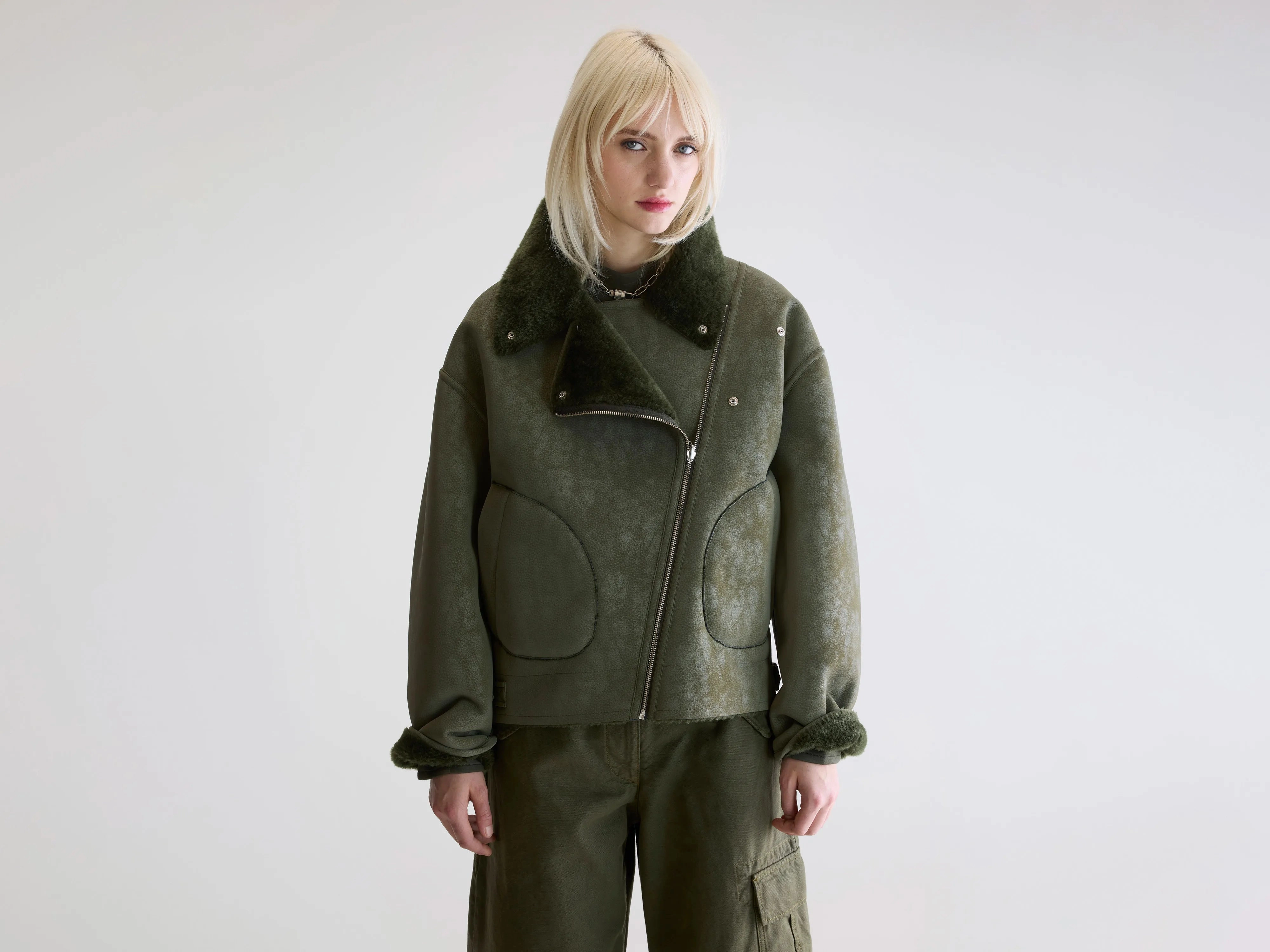 Lightweight Insulation Technology QuickRelease Buckles Hedwee biker jacket (252 / W / FOREST)