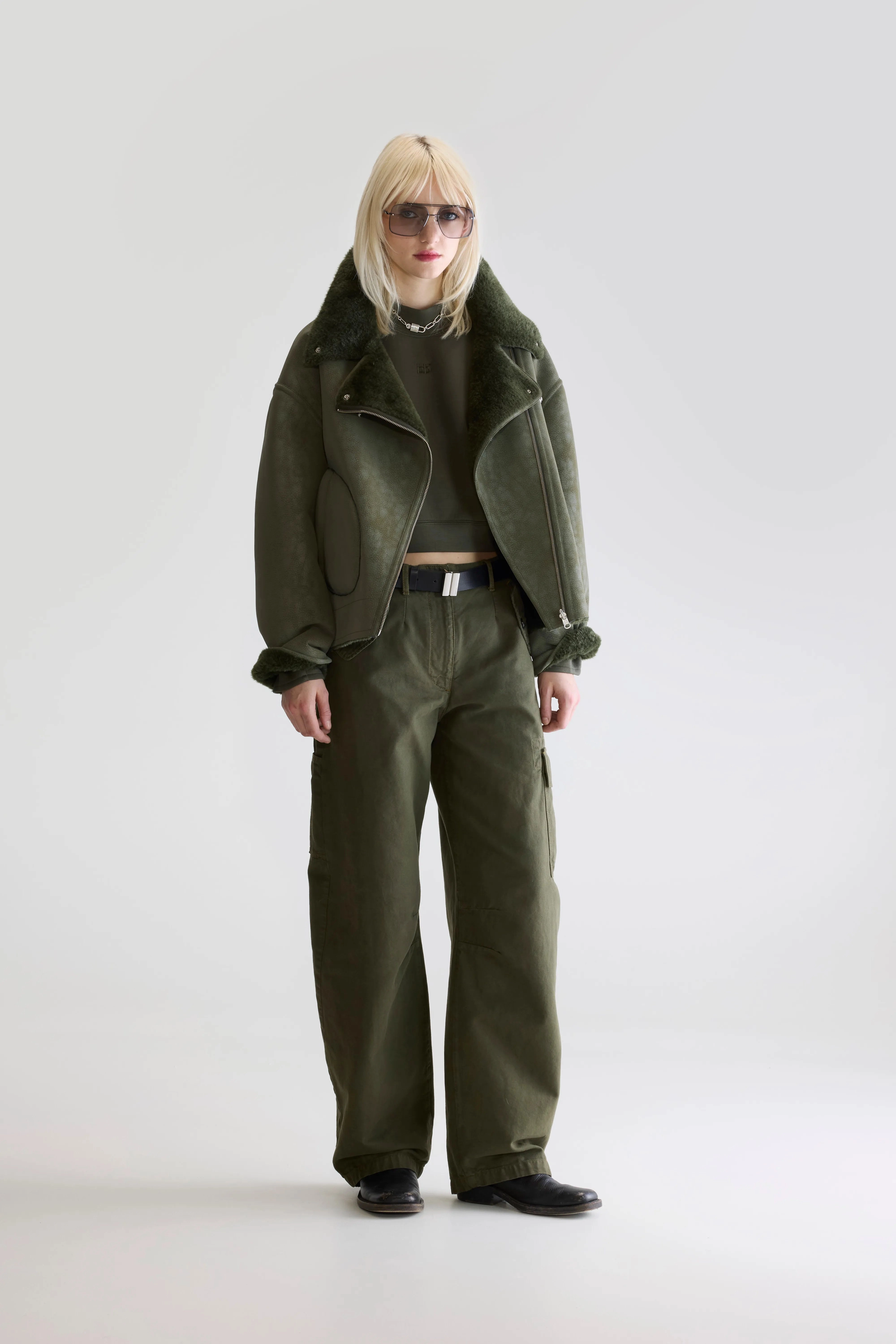 Hedwee biker jacket (252 / W / FOREST) Reinforced Edging Practical Everyday Fit