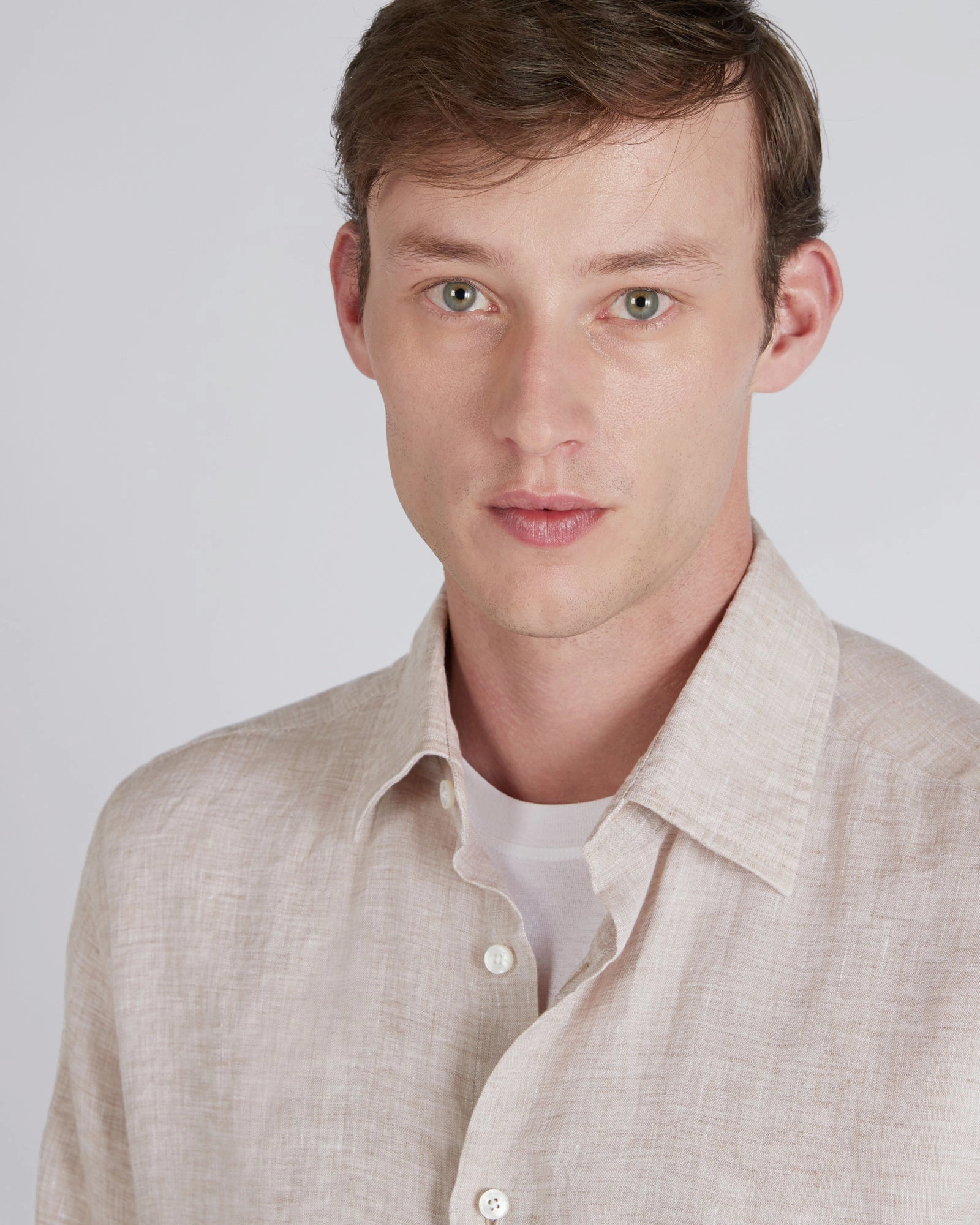Regular-fit Linen Shirt Winter Retreat Structured Collar