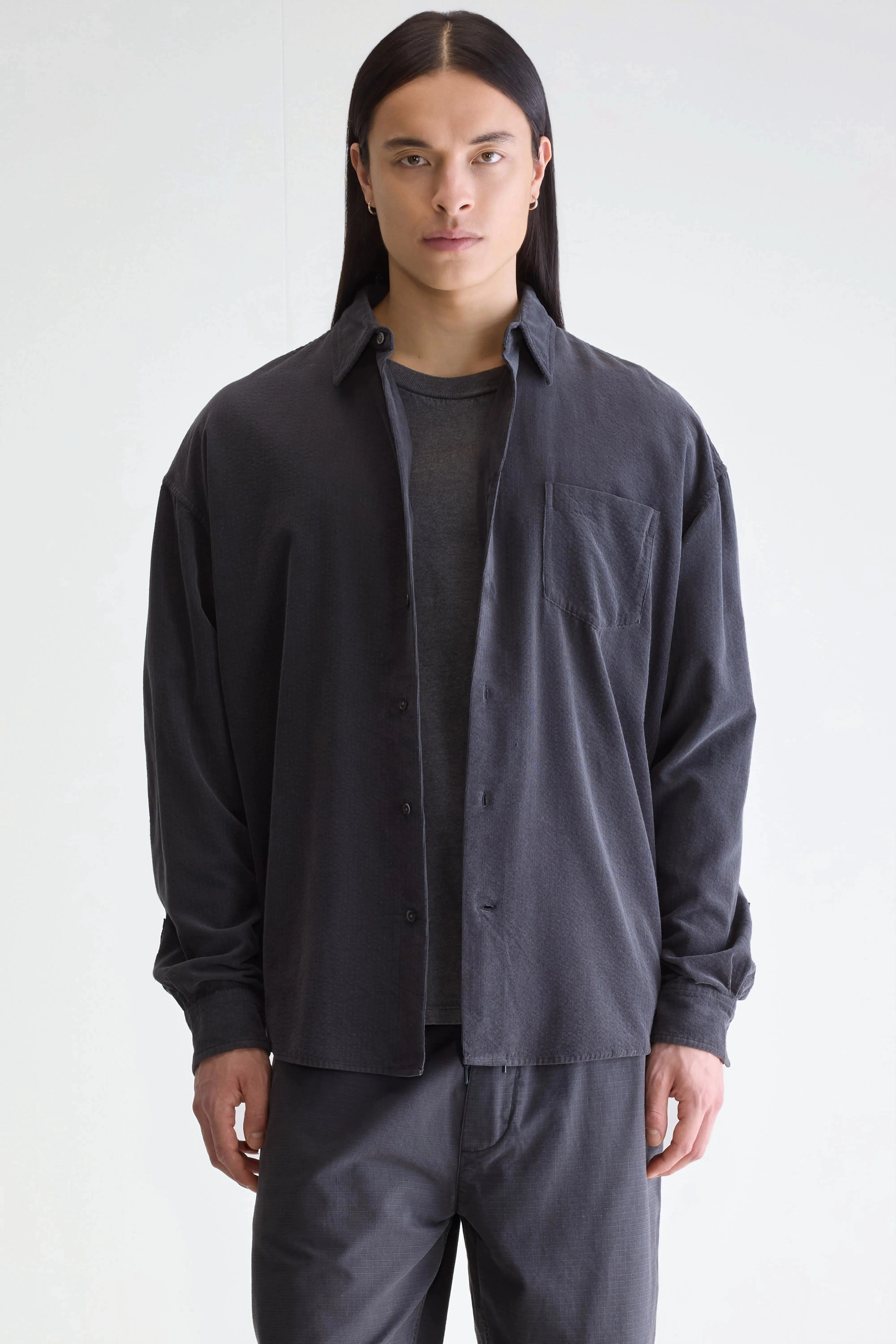 Jops relaxed shirt (252 / M / BLACK SAND) Fashionable Layer