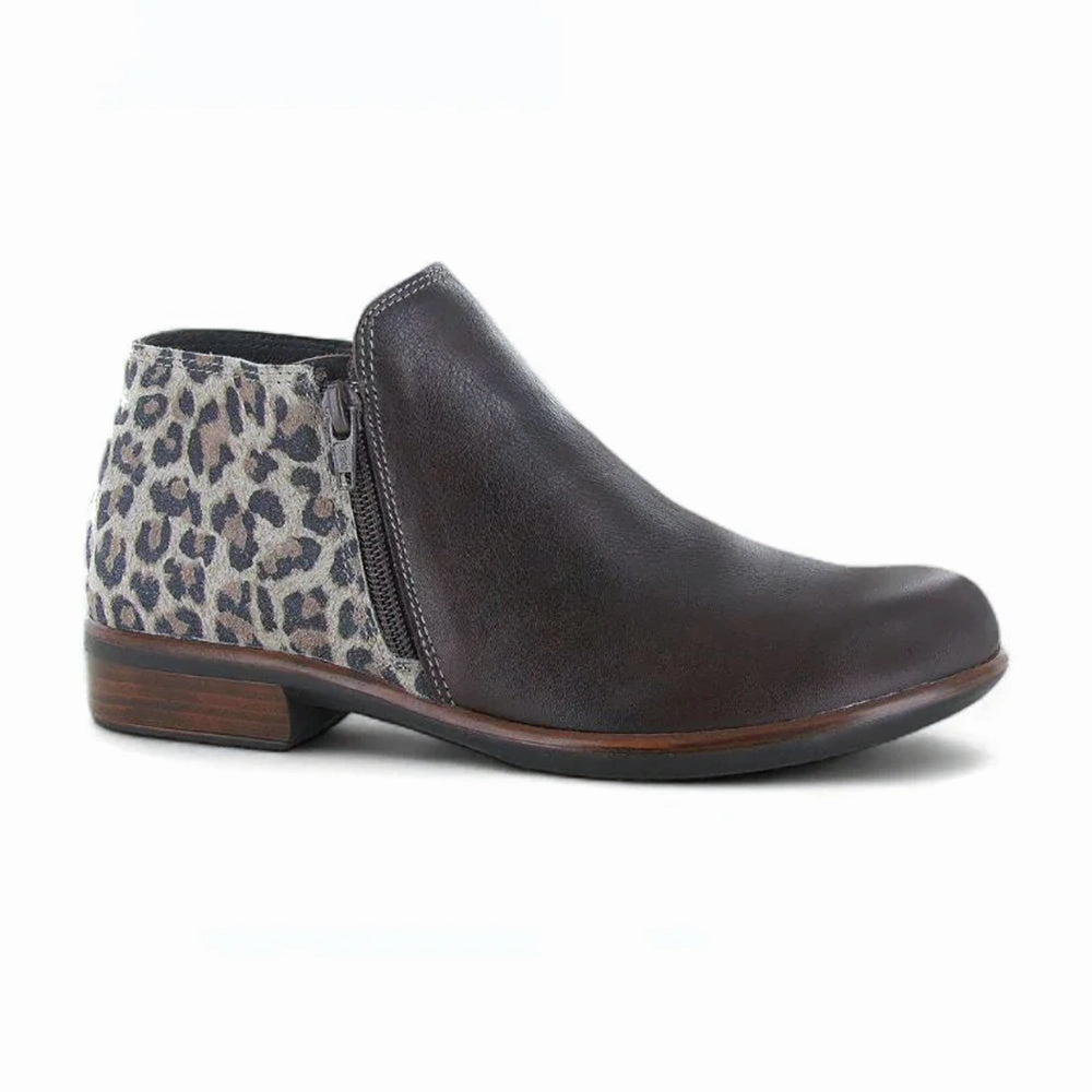 Adjustable Helm Bootie (26030) - Cheetah Suede/Soft Brown Leather