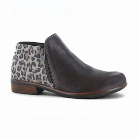 Helm Bootie (26030) - Cheetah Suede/Soft Brown Leather Suede Feel Smooth Style
