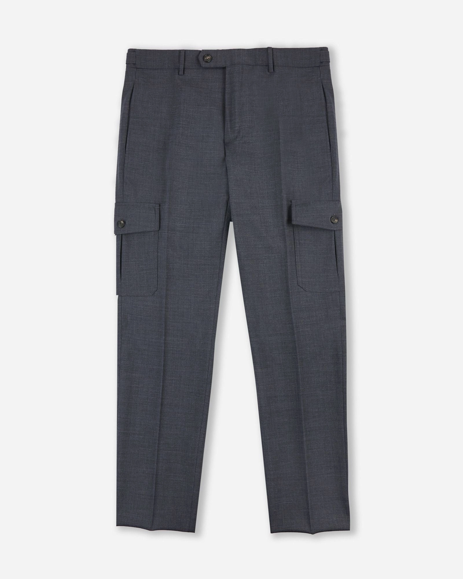 Tapered-fit wool fabric trousers City Wear Quick Cool