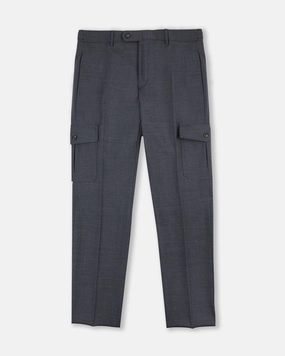 Tapered-fit wool fabric trousers City Wear Quick Cool