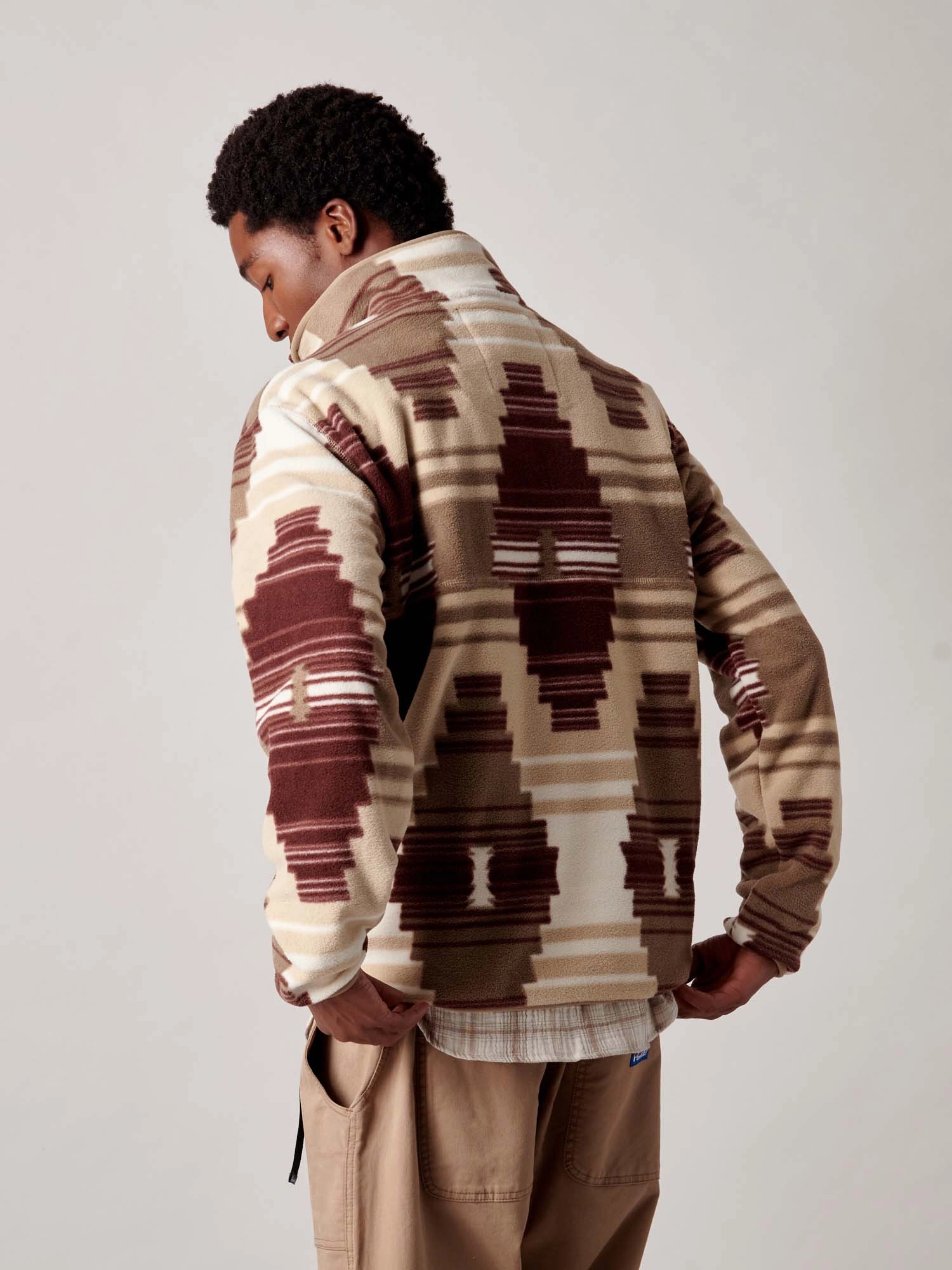 Forefounders Graylock Fleece ? Zip in Lead Gray FadeResistant Print Weekend Outing Wear