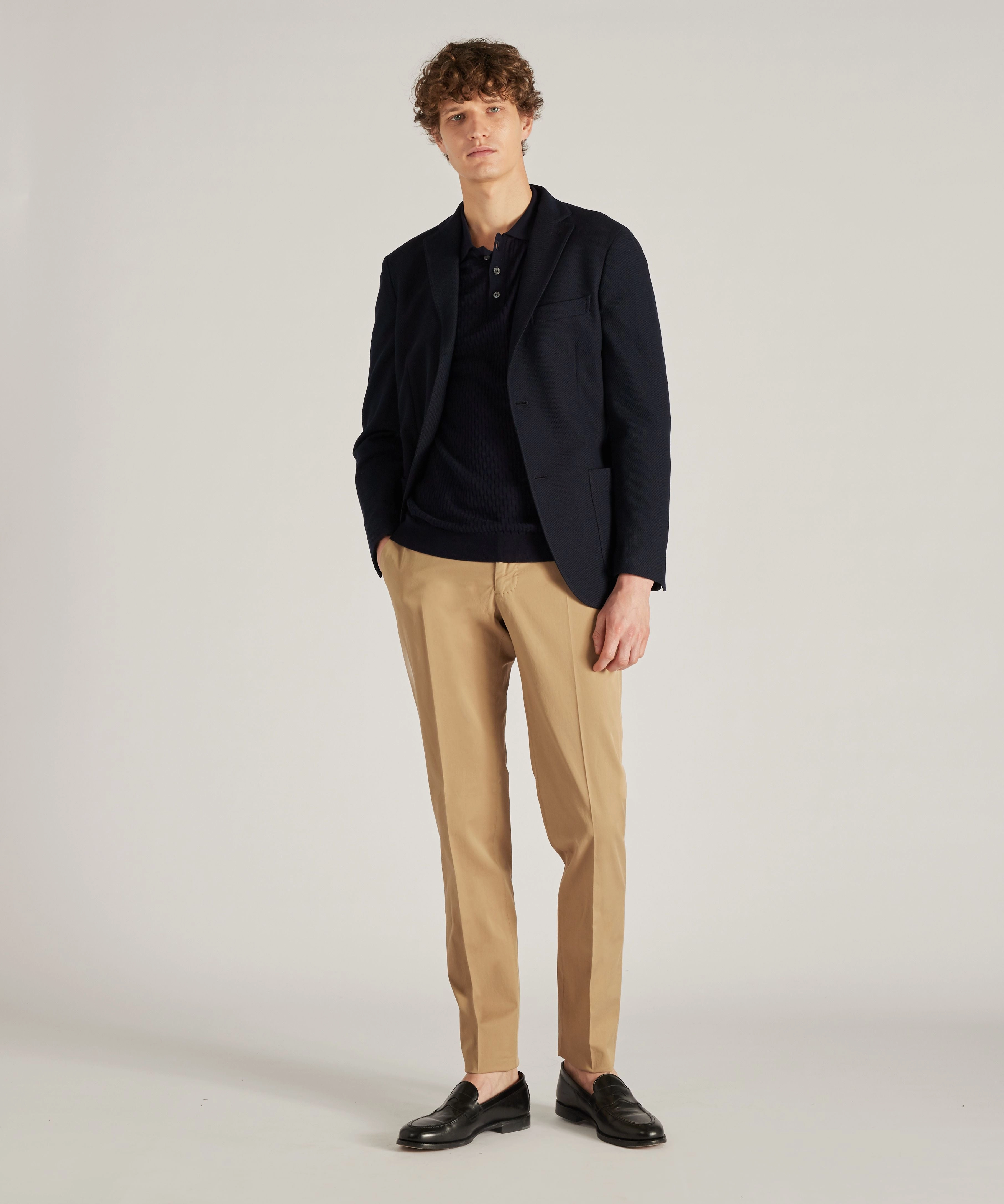 Slim-fit certified Royal Batavia cotton trousers Active Wear