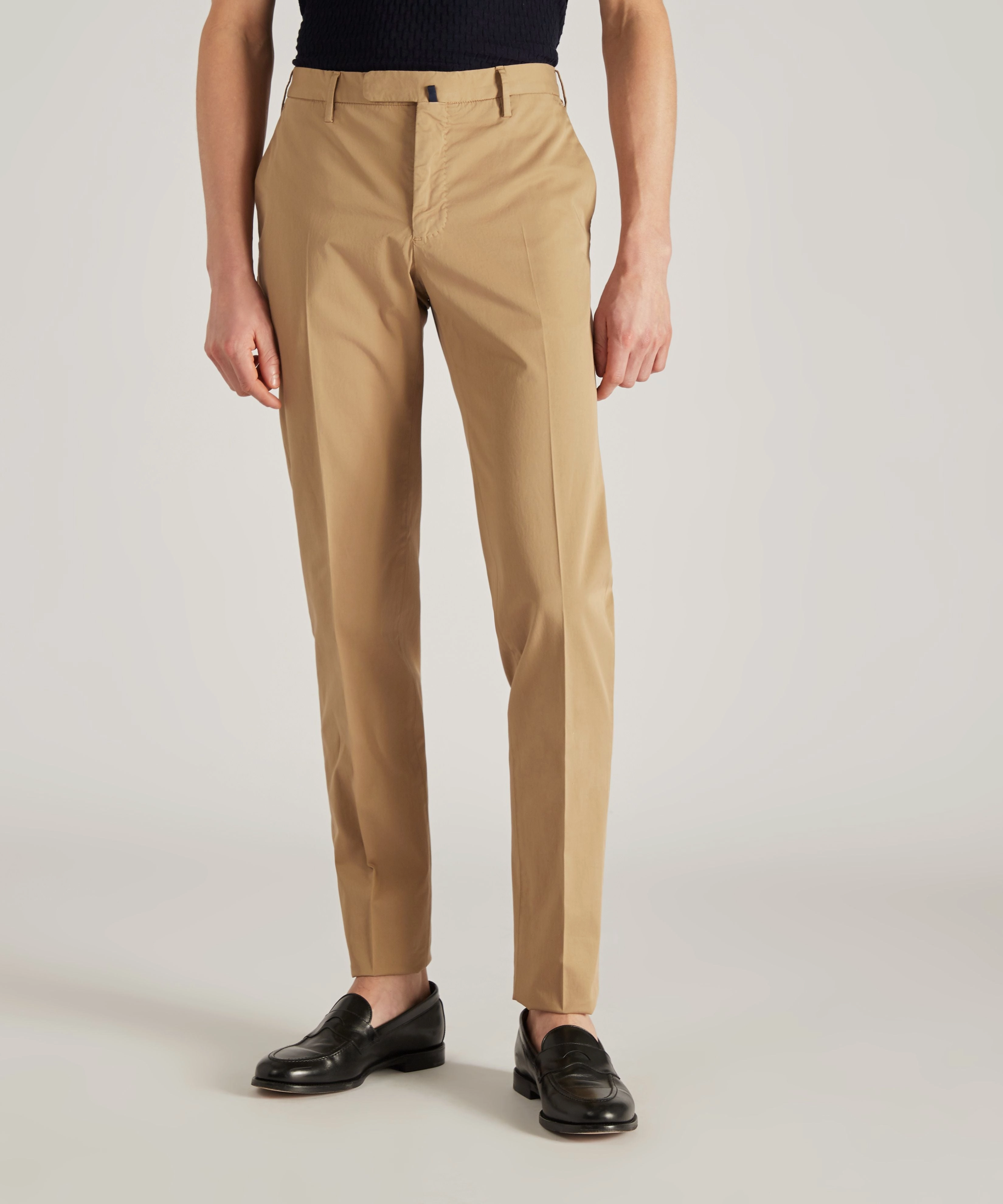 Airy Feel Belt loops Slim-fit certified Royal Batavia cotton trousers