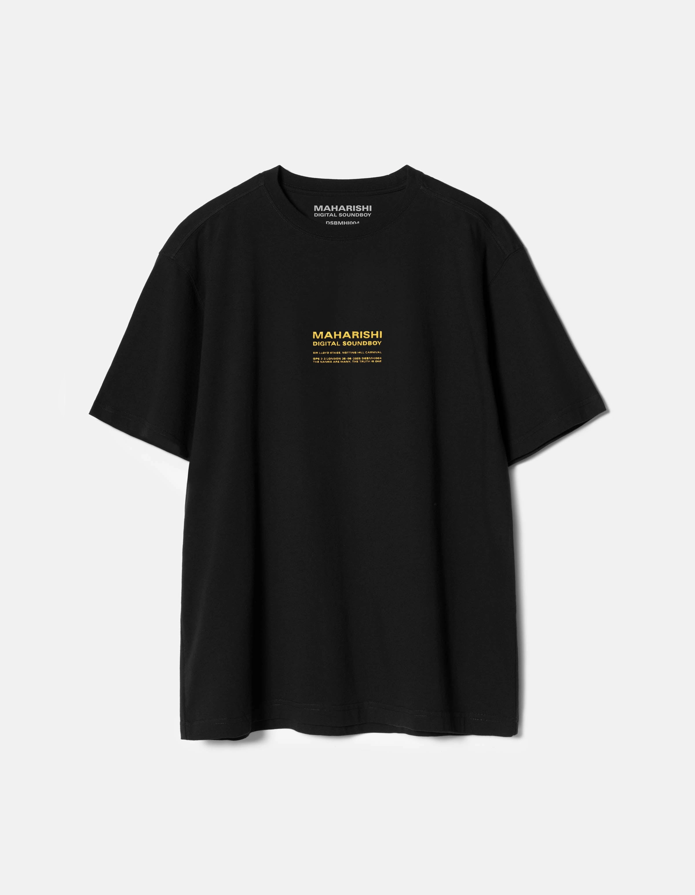 7414 Maharishi DSB004 S/S T-shirt Black/Gold Weighted Hem Design